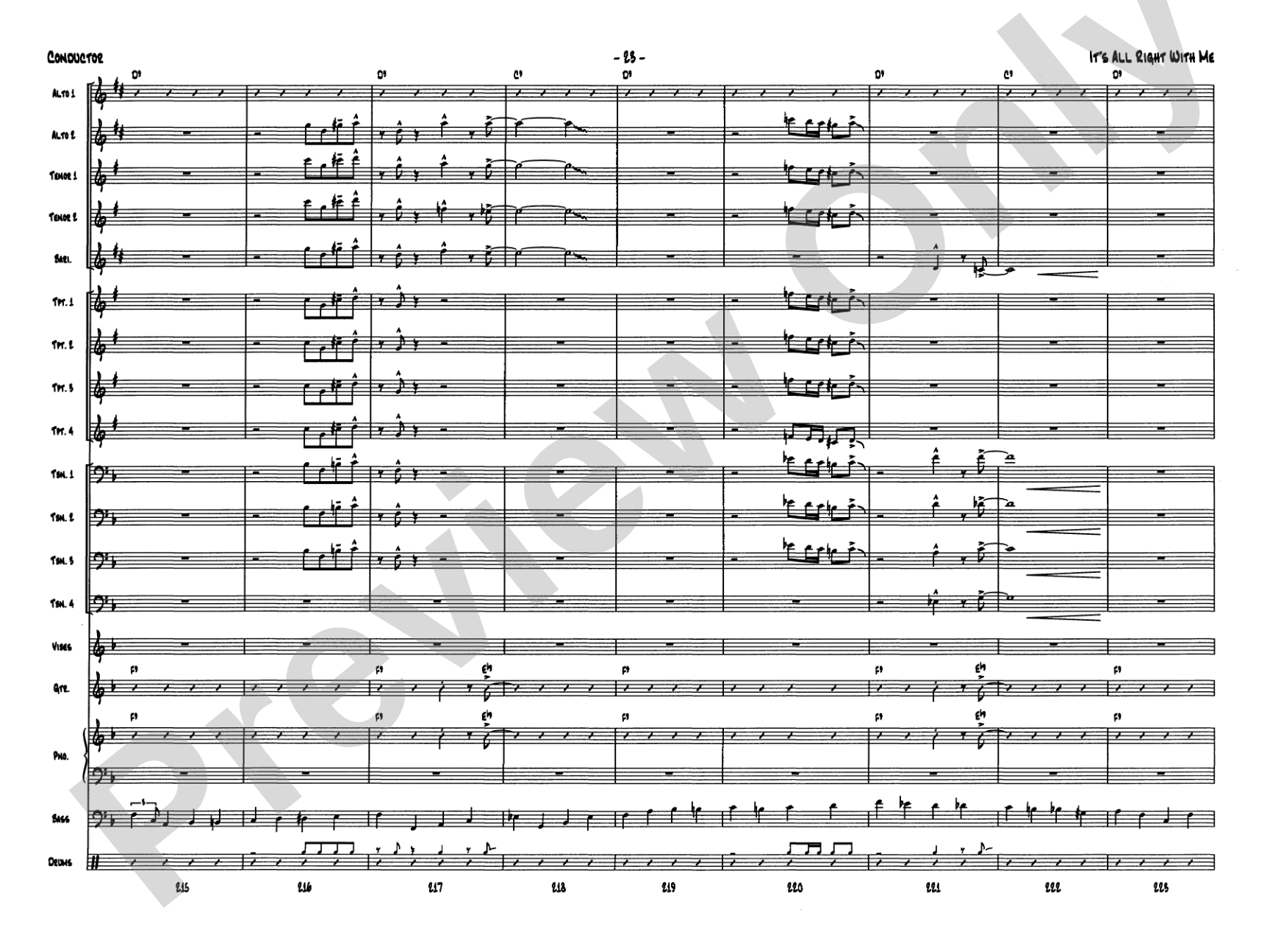 It's All Right with Me: Jazz Ensemble Conductor Score & Parts