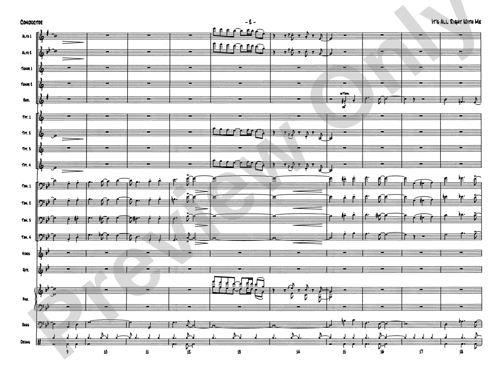 It's All Right with Me: Jazz Ensemble Conductor Score & Parts