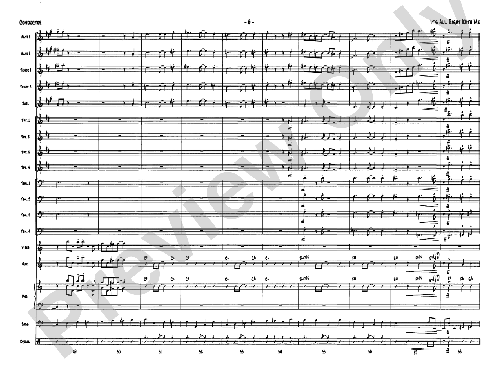 It's All Right with Me: Jazz Ensemble Conductor Score & Parts