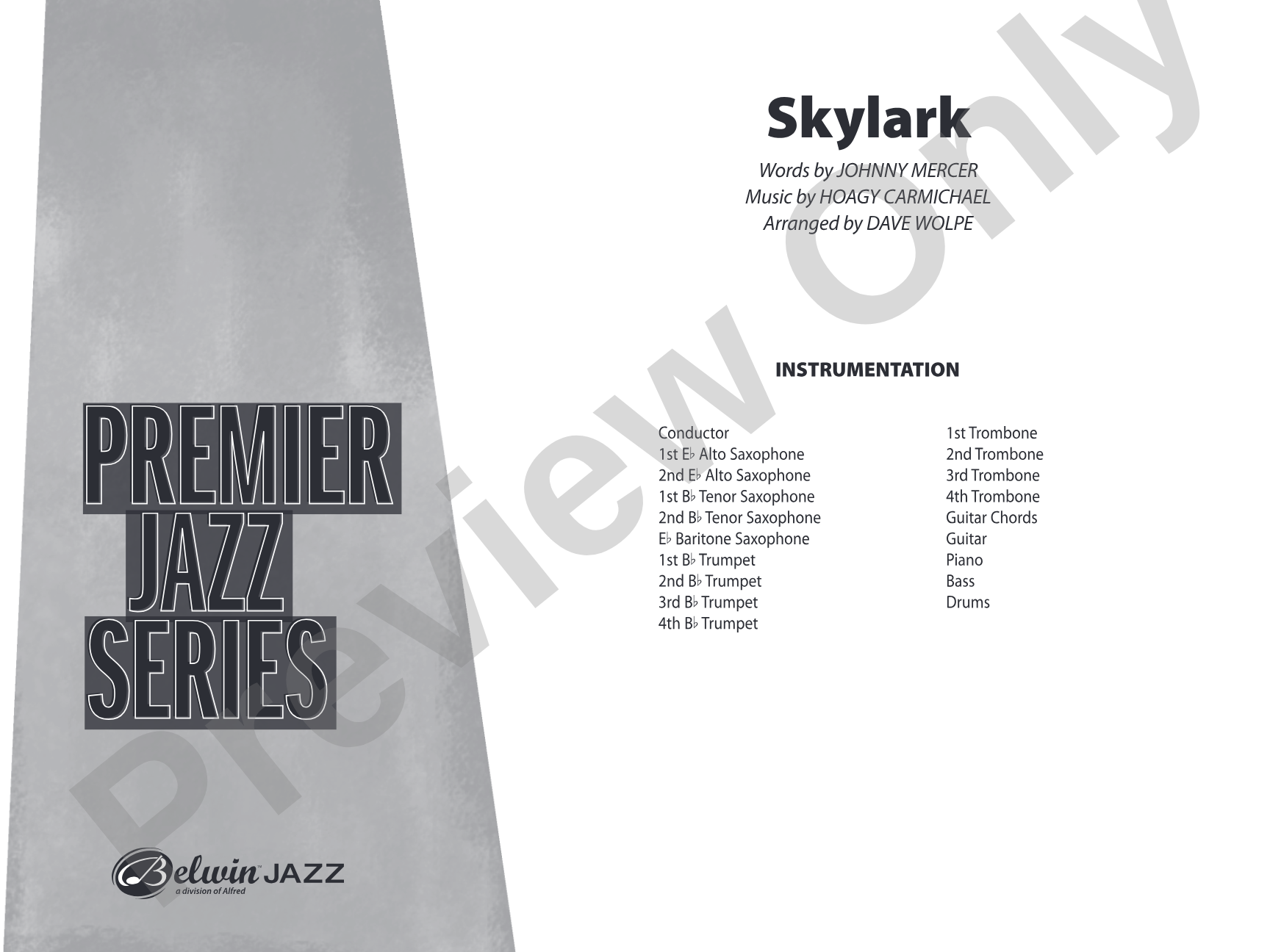 Skylark: Jazz Ensemble Conductor Score & Parts