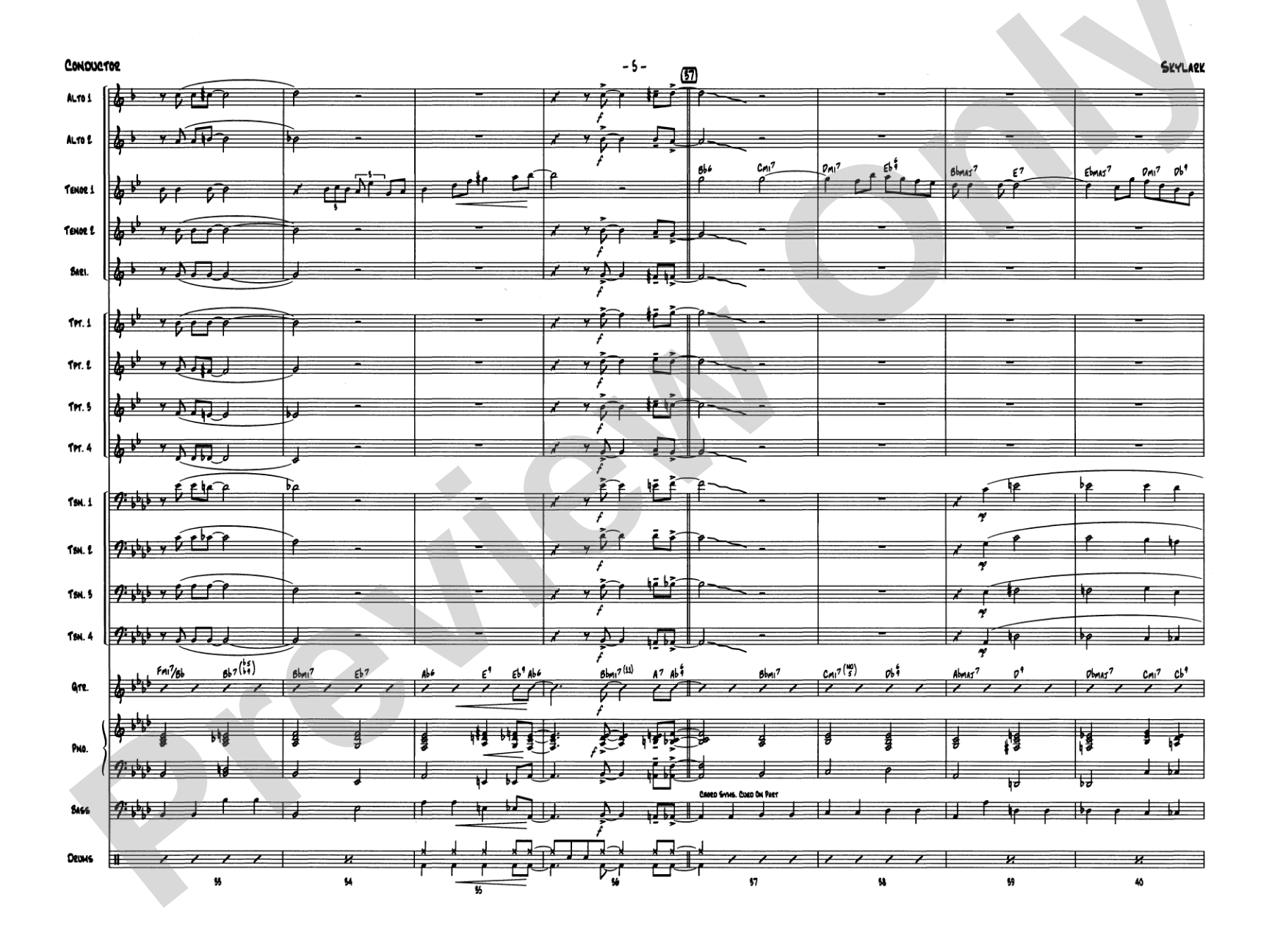 Skylark: Jazz Ensemble Conductor Score & Parts