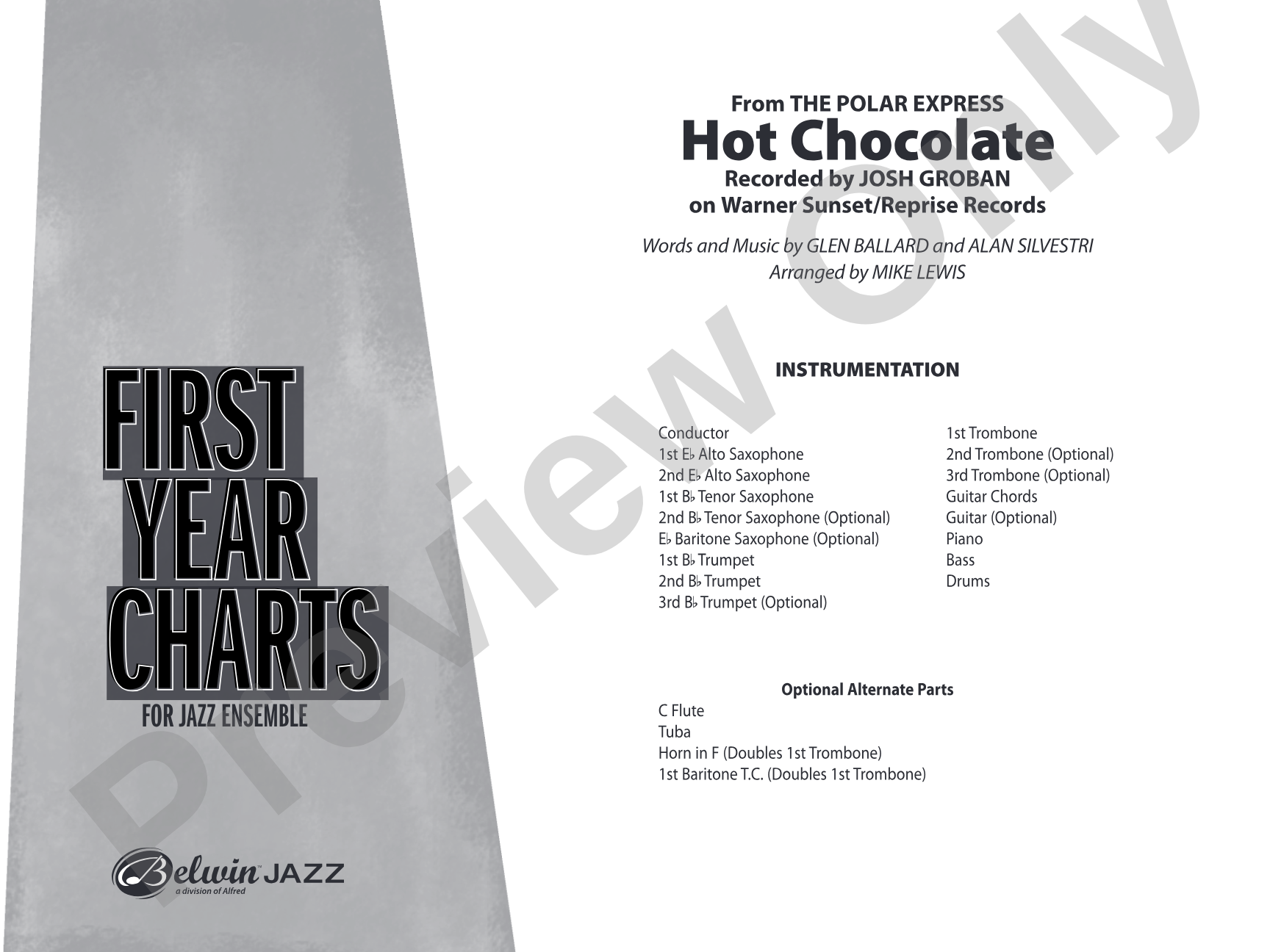 Hot Chocolate (from The Polar Express): Score