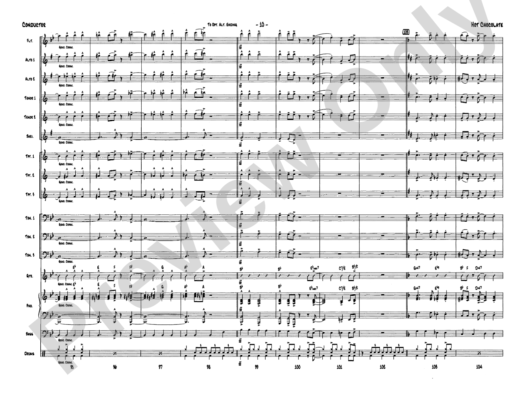 Hot Chocolate (from The Polar Express): Score