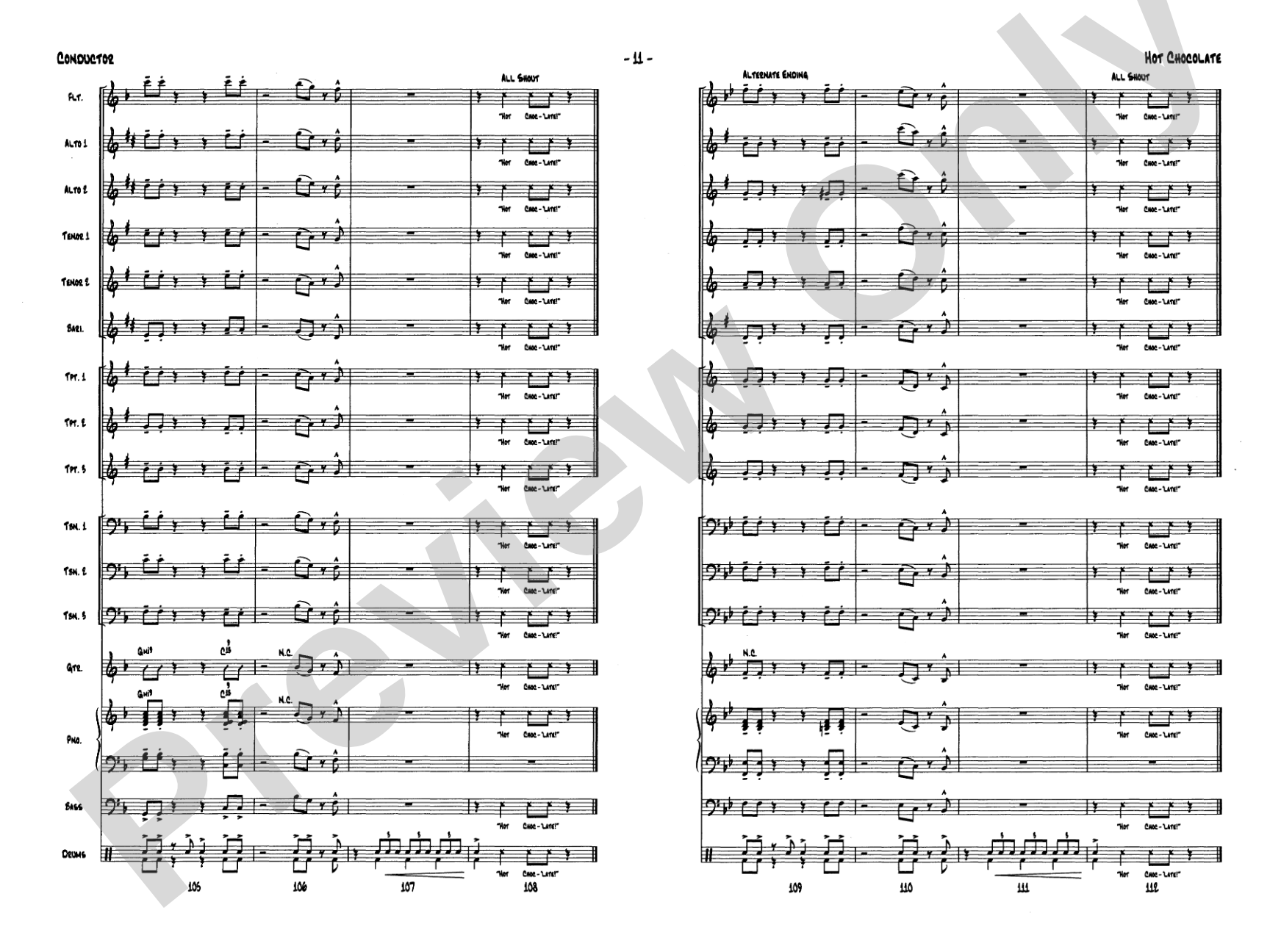 Hot Chocolate (from The Polar Express): Score