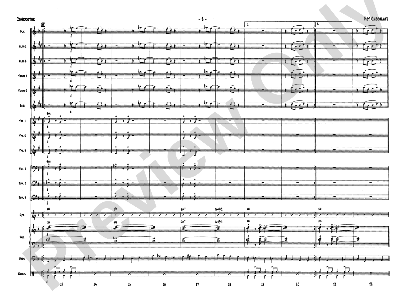 Hot Chocolate (from The Polar Express): Score