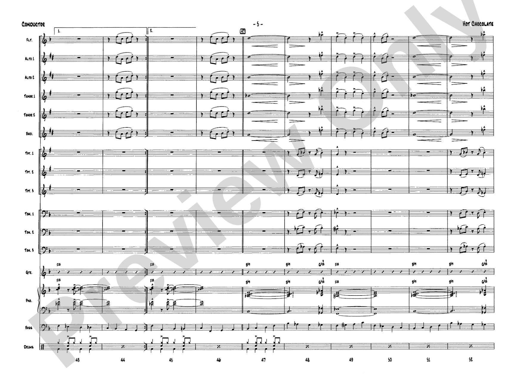 Hot Chocolate (from The Polar Express): Score