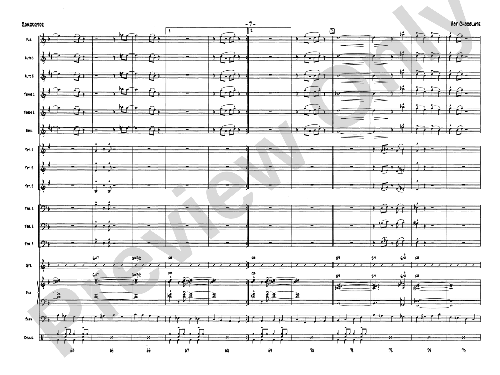 Hot Chocolate (from The Polar Express): Score