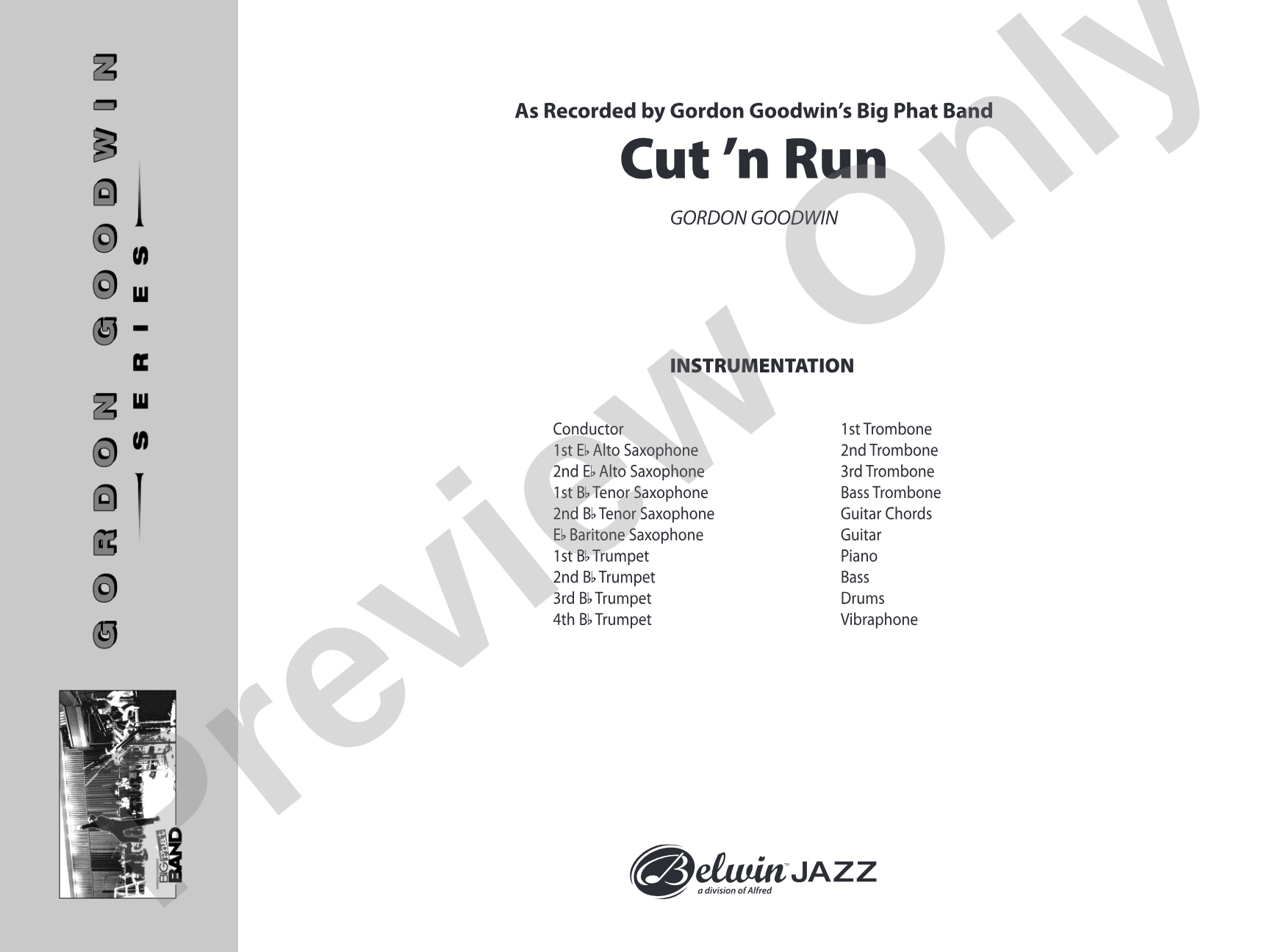 Cut 'n Run: Jazz Ensemble Conductor Score & Parts