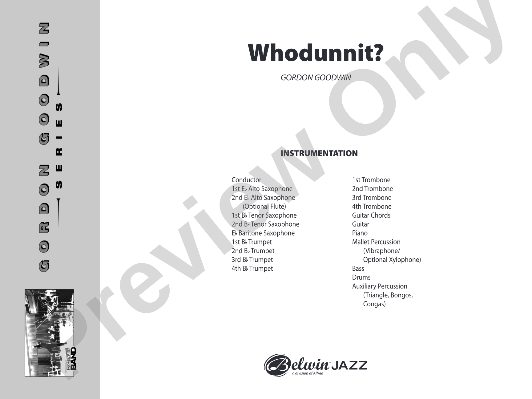 Whodunnit?: Jazz Ensemble Conductor Score & Parts