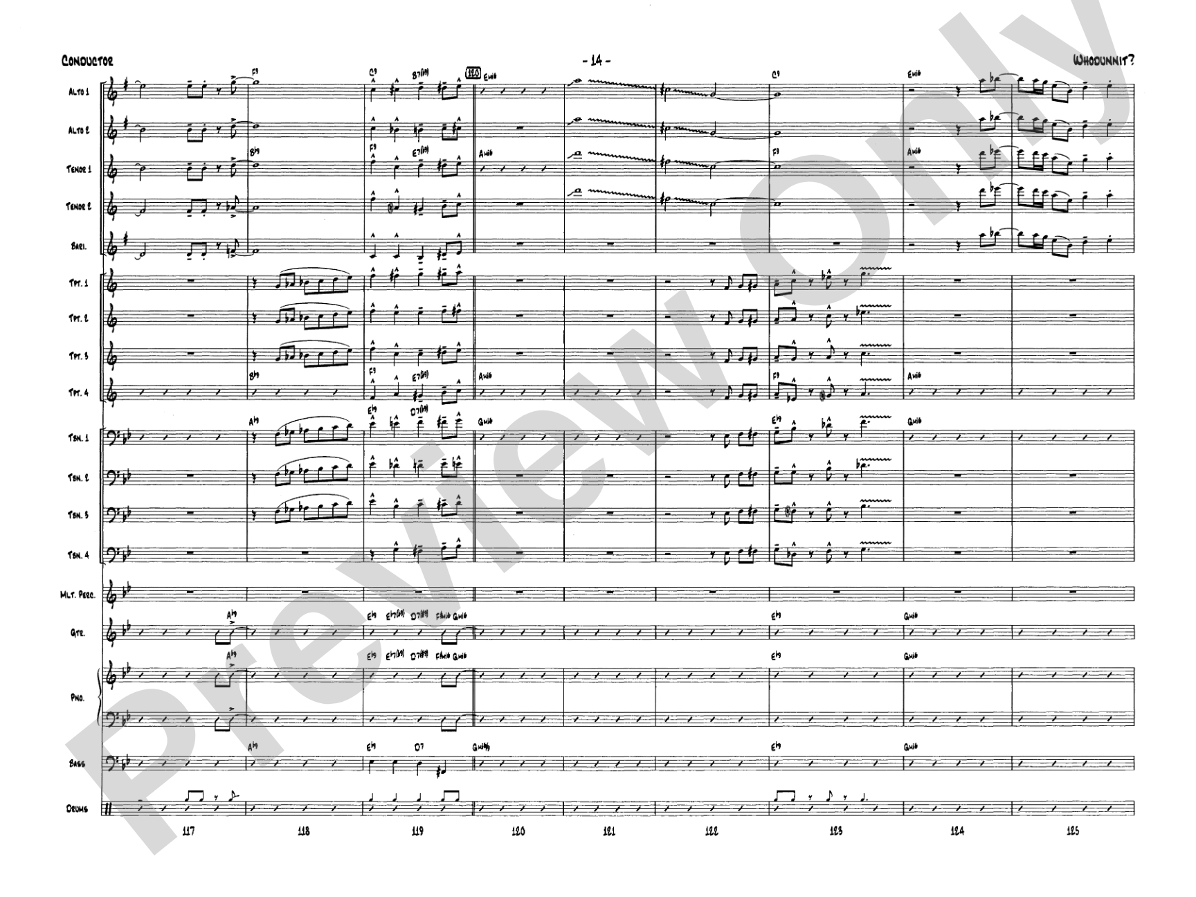 Whodunnit?: Jazz Ensemble Conductor Score & Parts