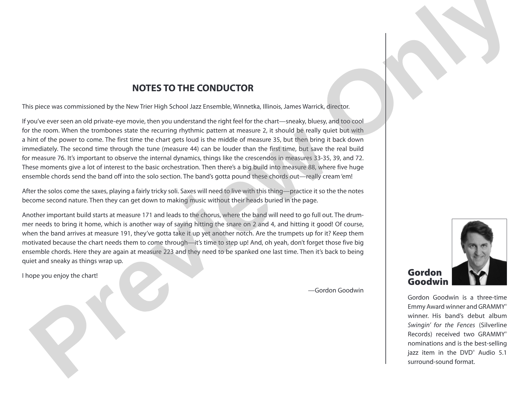 Whodunnit?: Jazz Ensemble Conductor Score & Parts