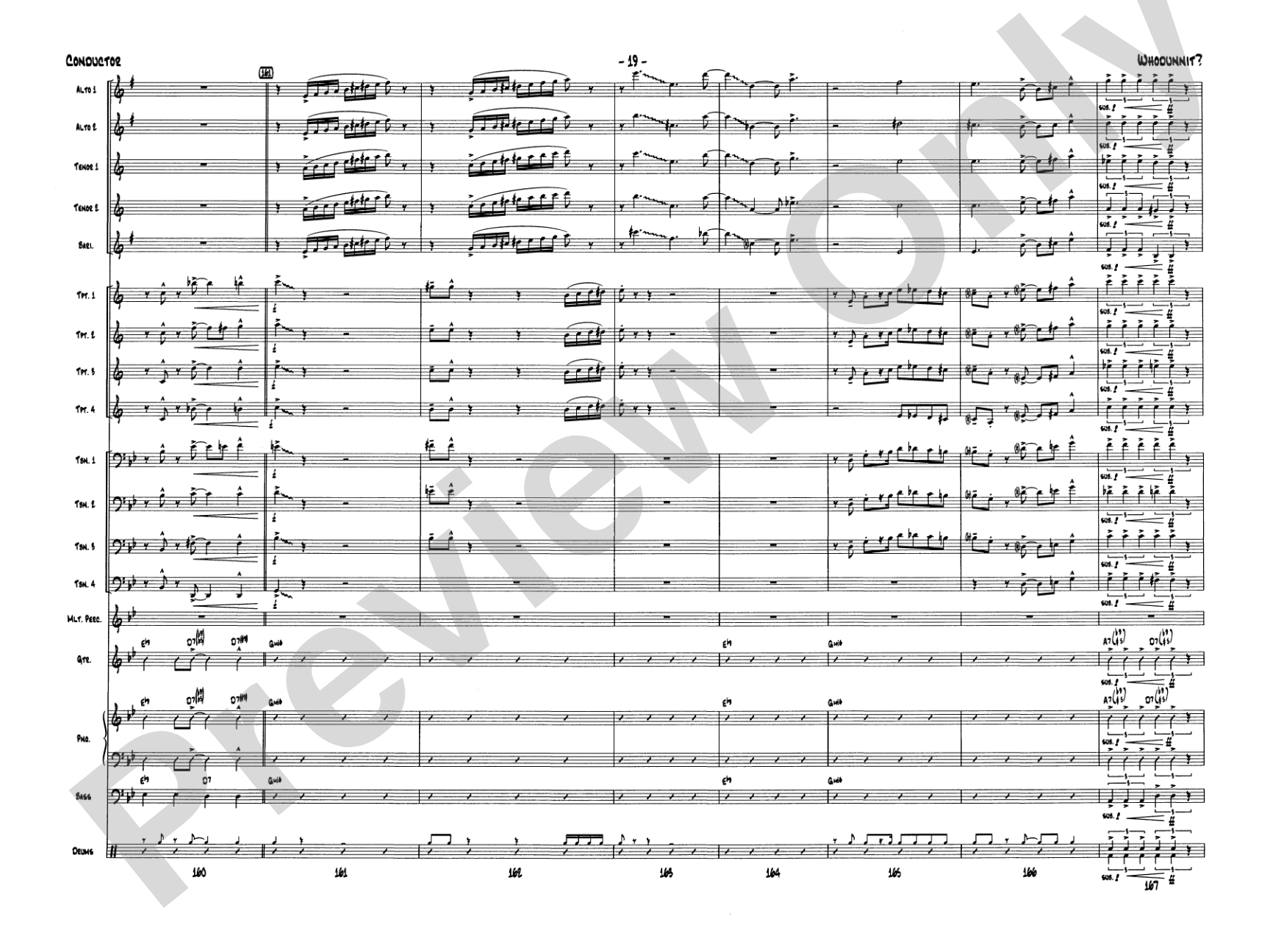 Whodunnit?: Jazz Ensemble Conductor Score & Parts