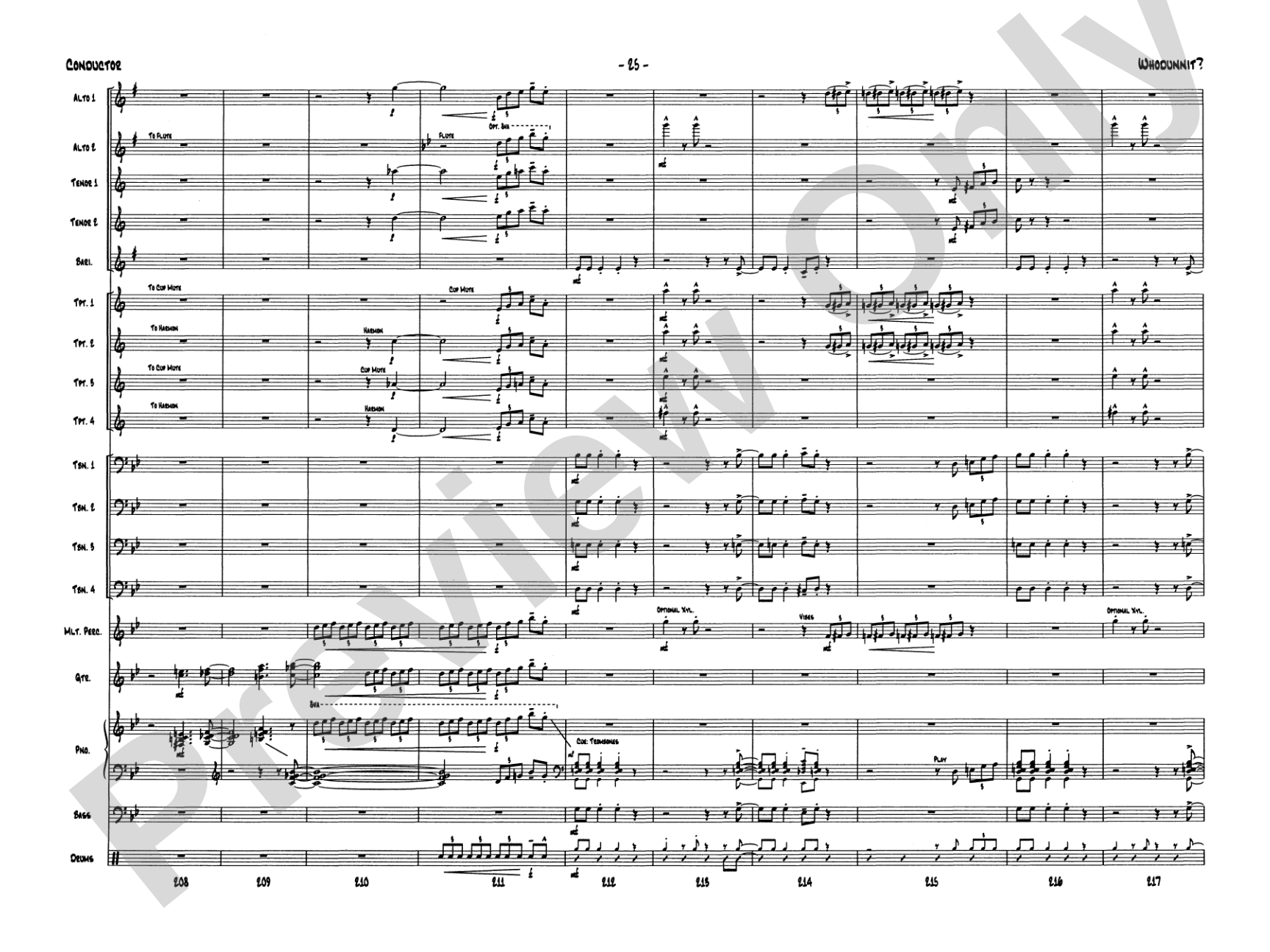 Whodunnit?: Jazz Ensemble Conductor Score & Parts