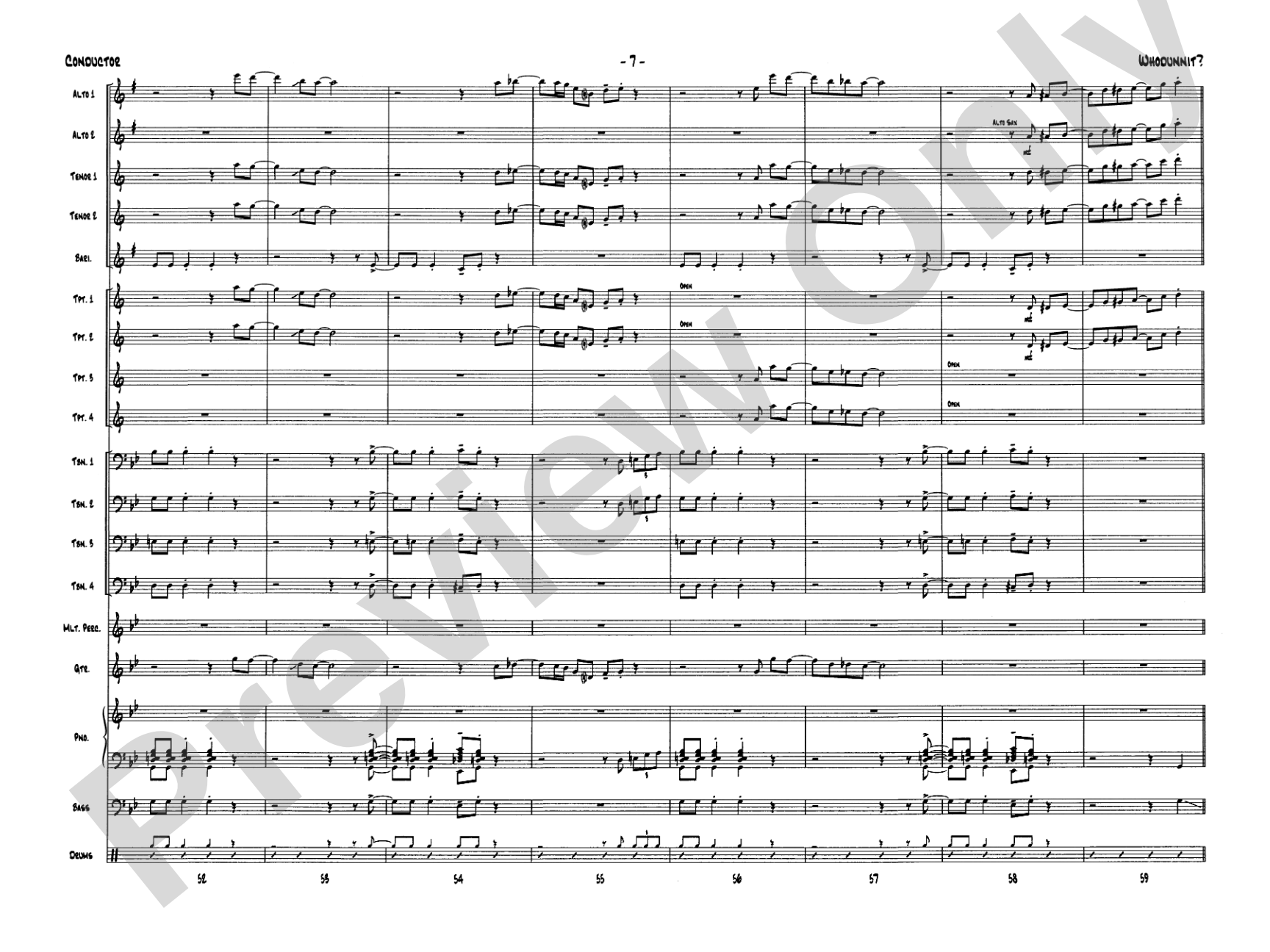 Whodunnit?: Jazz Ensemble Conductor Score & Parts