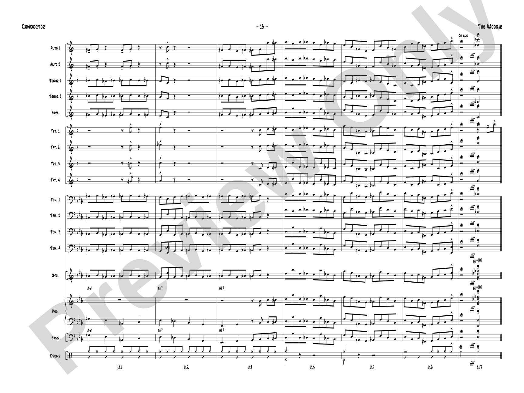 The Woogie: Jazz Ensemble Conductor Score & Parts
