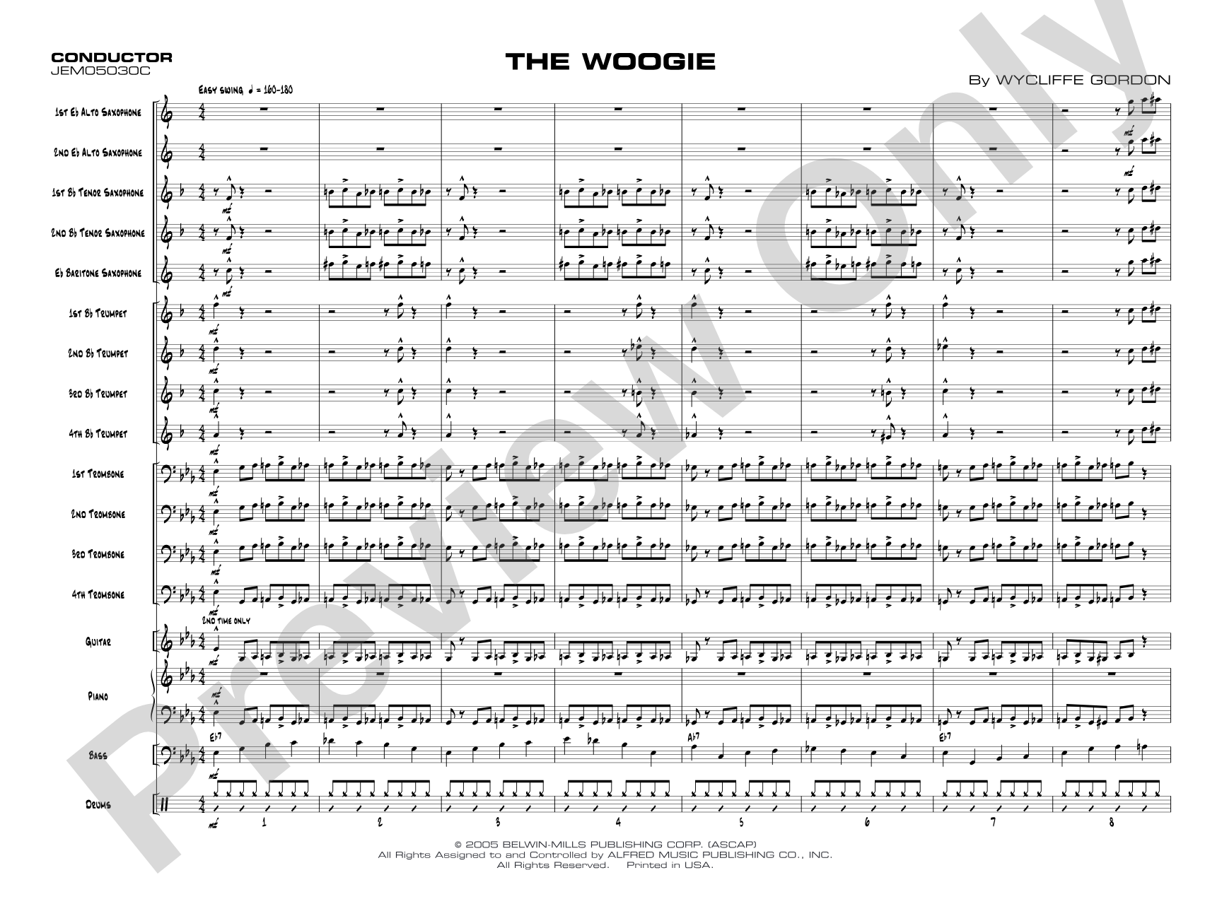 The Woogie: Jazz Ensemble Conductor Score & Parts
