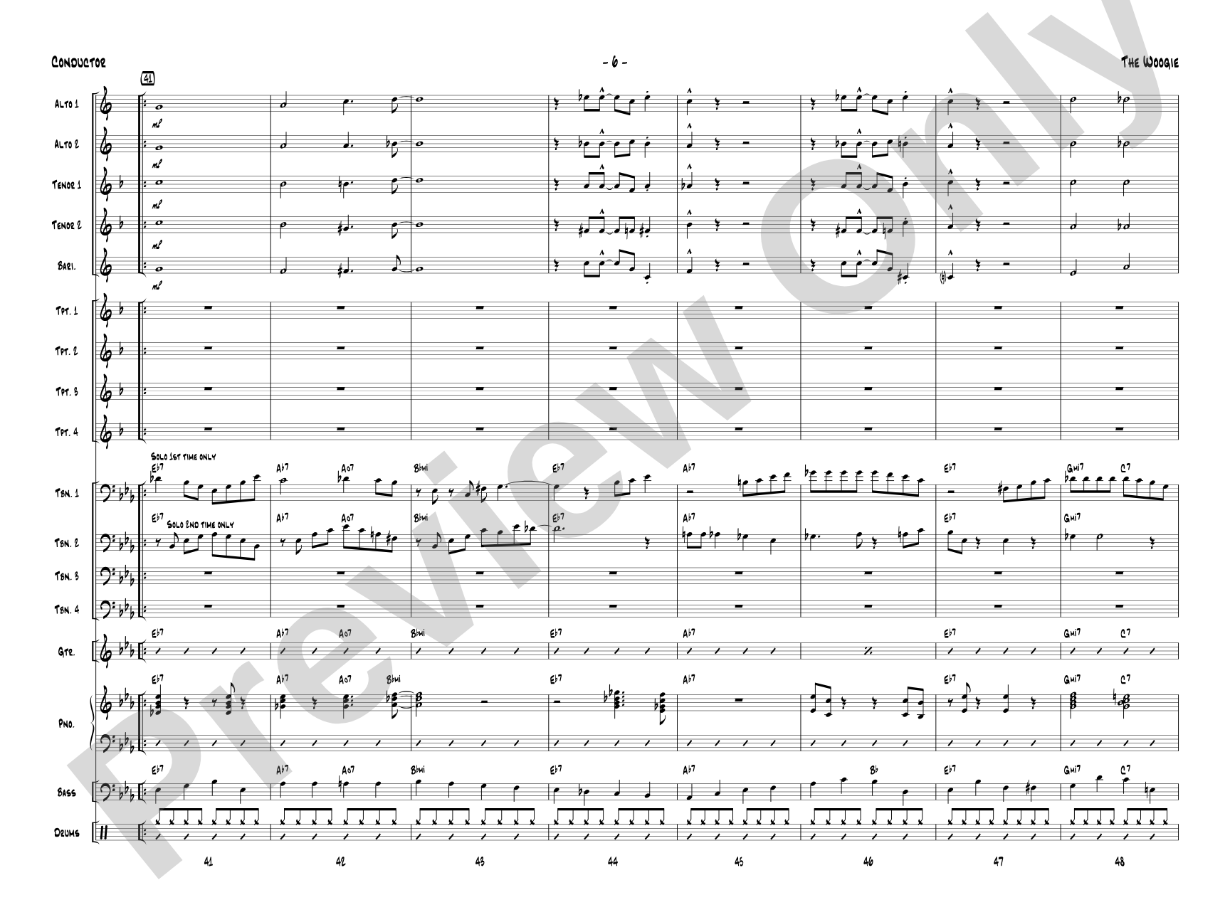 The Woogie: Jazz Ensemble Conductor Score & Parts
