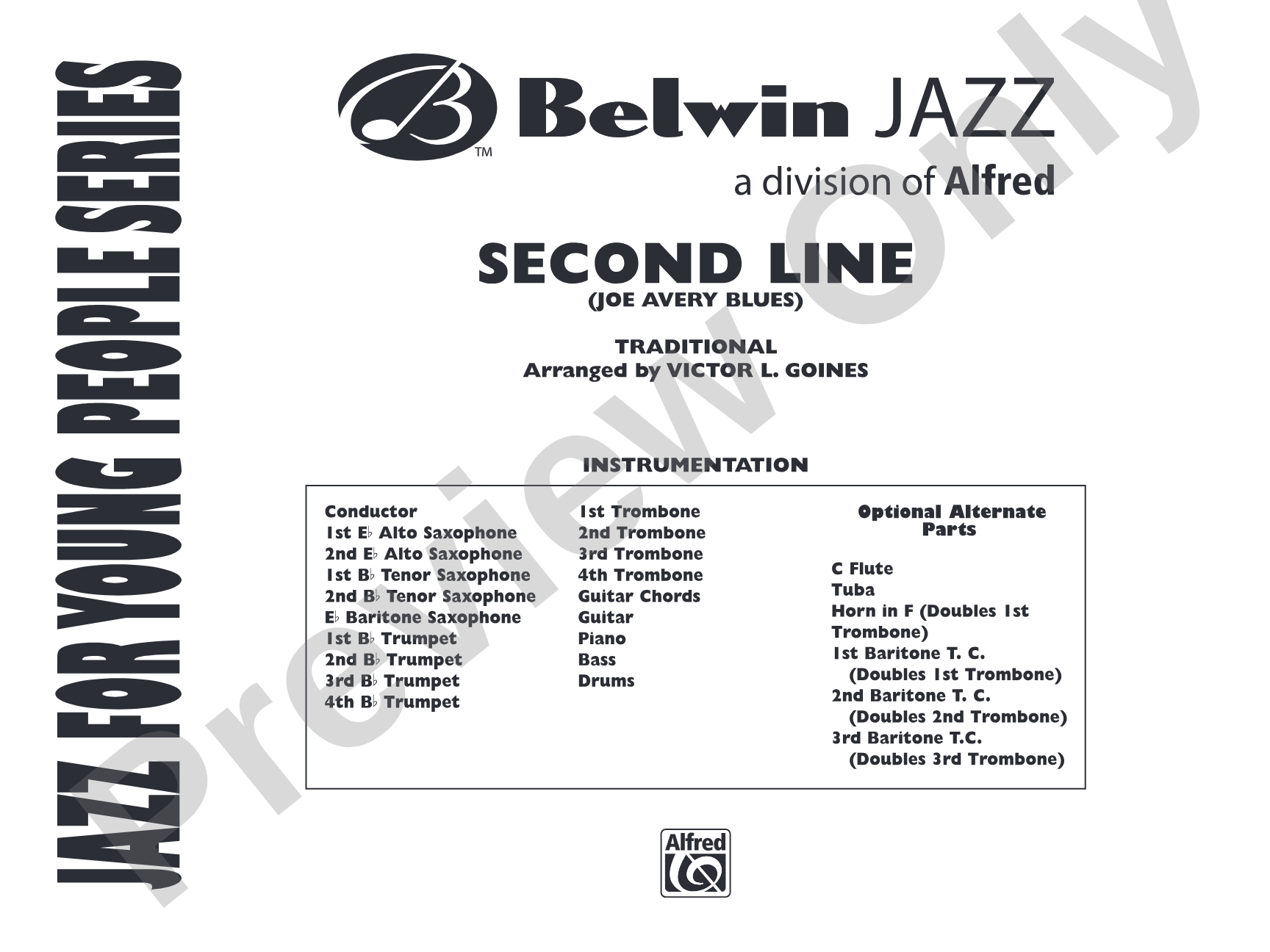 Second Line (Joe Avery Blues): Jazz Ensemble Conductor Score & Parts