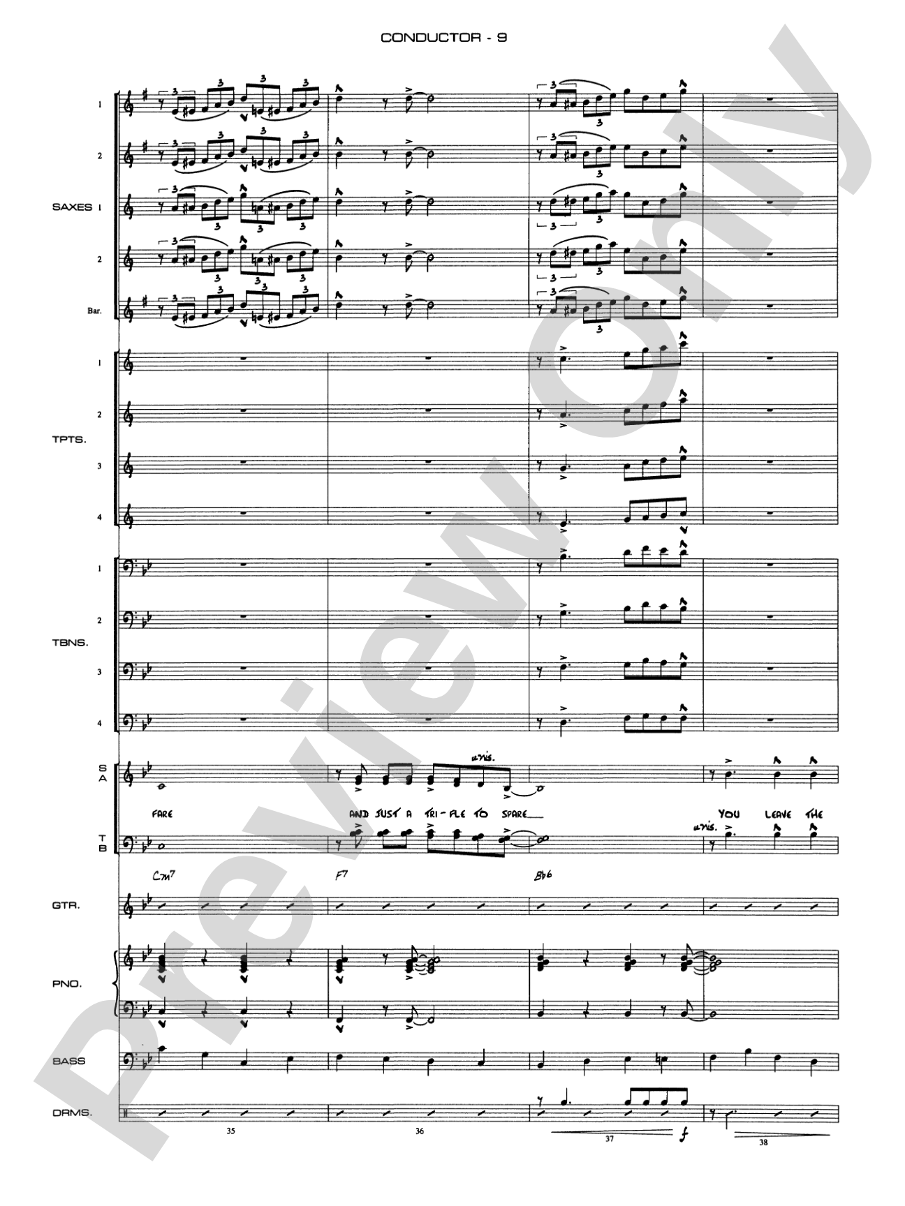 Chattanooga Choo Choo: Vocal Solo with Jazz Ensemble Conductor Score & Parts
