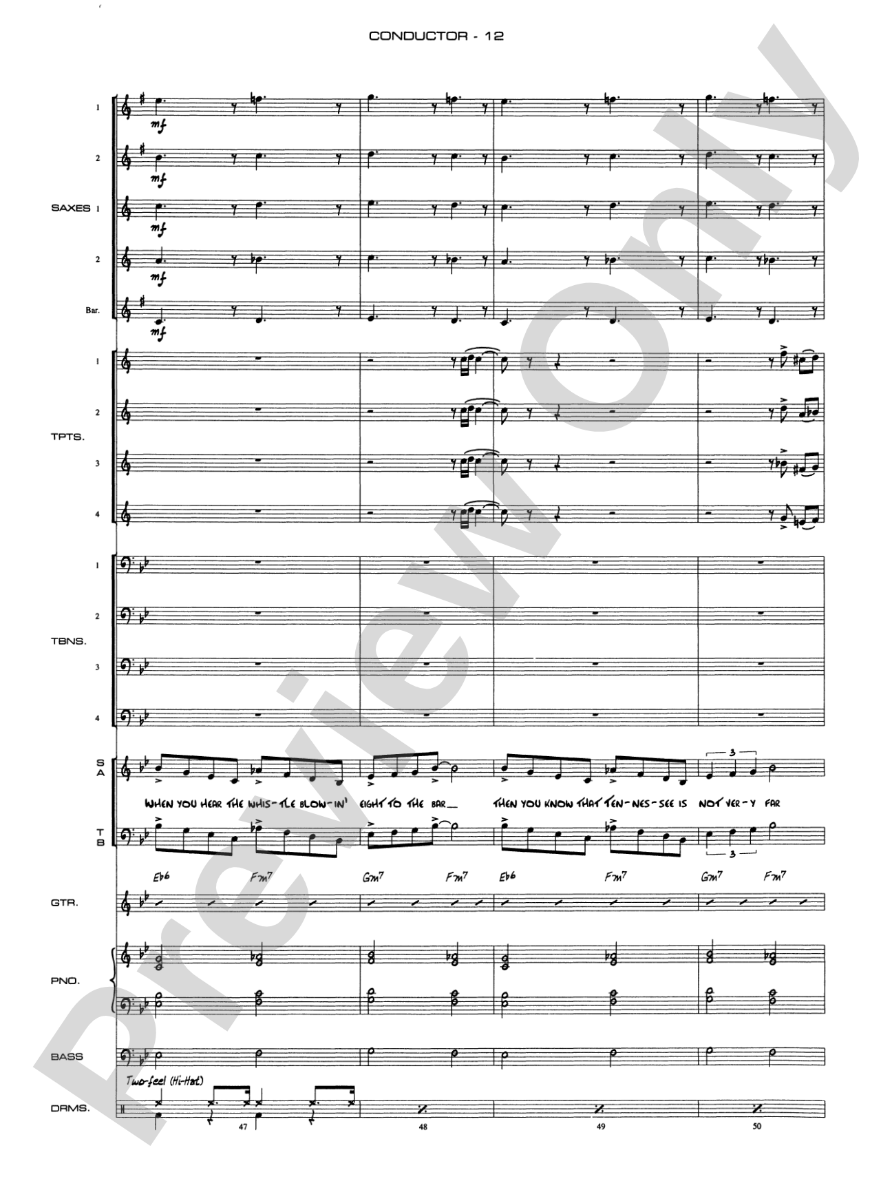 Chattanooga Choo Choo: Vocal Solo with Jazz Ensemble Conductor Score & Parts