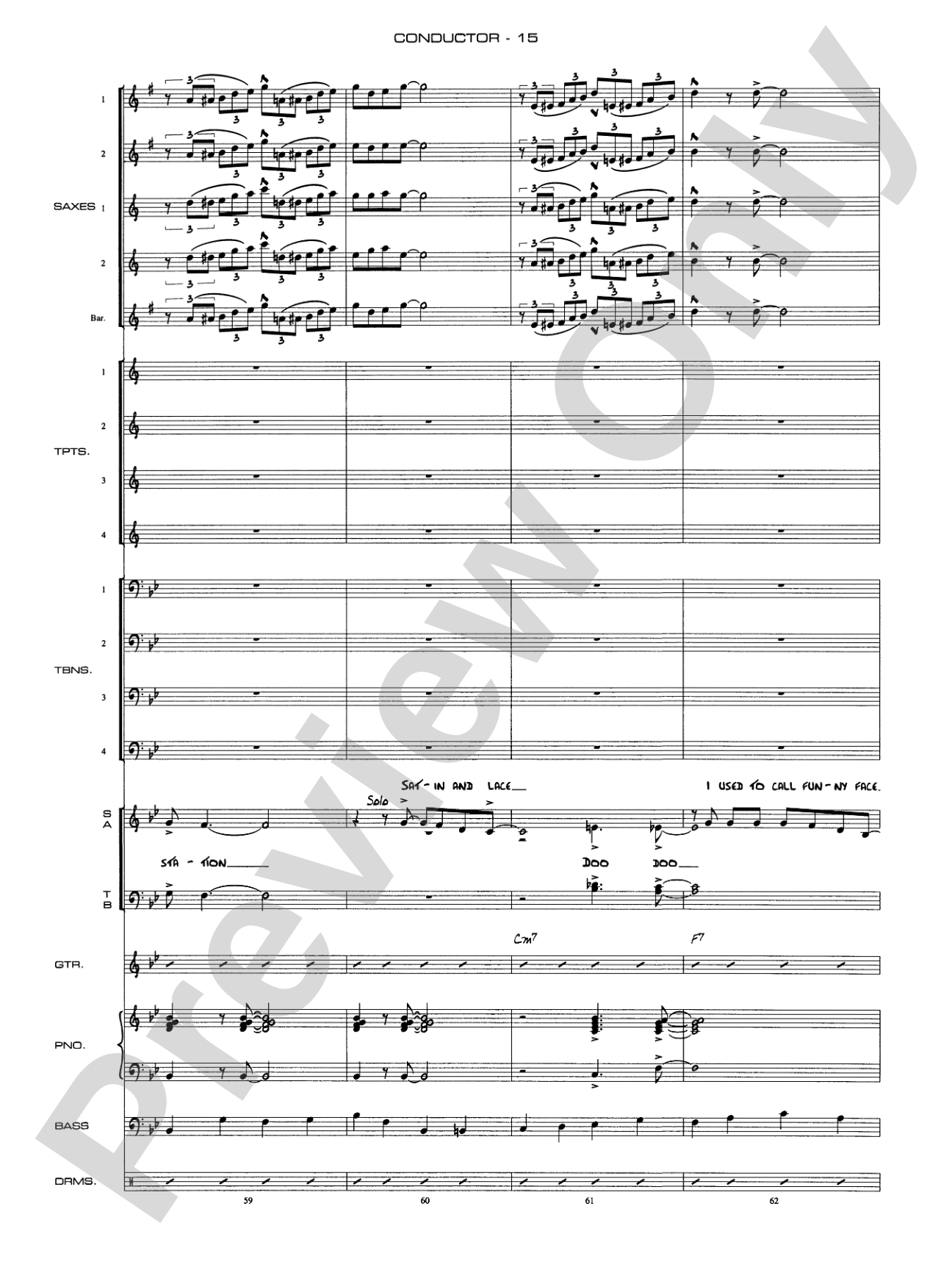 Chattanooga Choo Choo: Vocal Solo with Jazz Ensemble Conductor Score & Parts