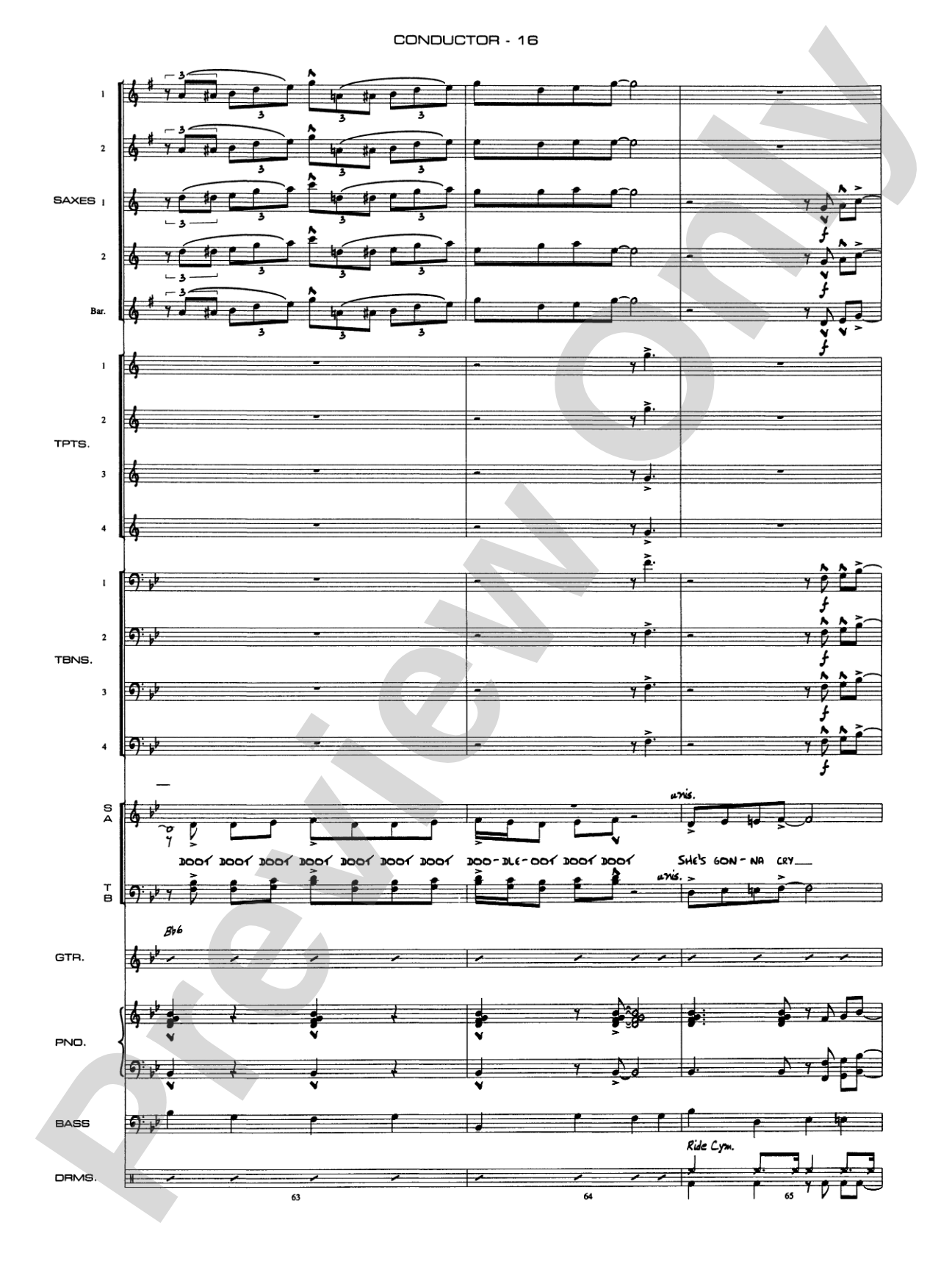 Chattanooga Choo Choo: Vocal Solo with Jazz Ensemble Conductor Score & Parts