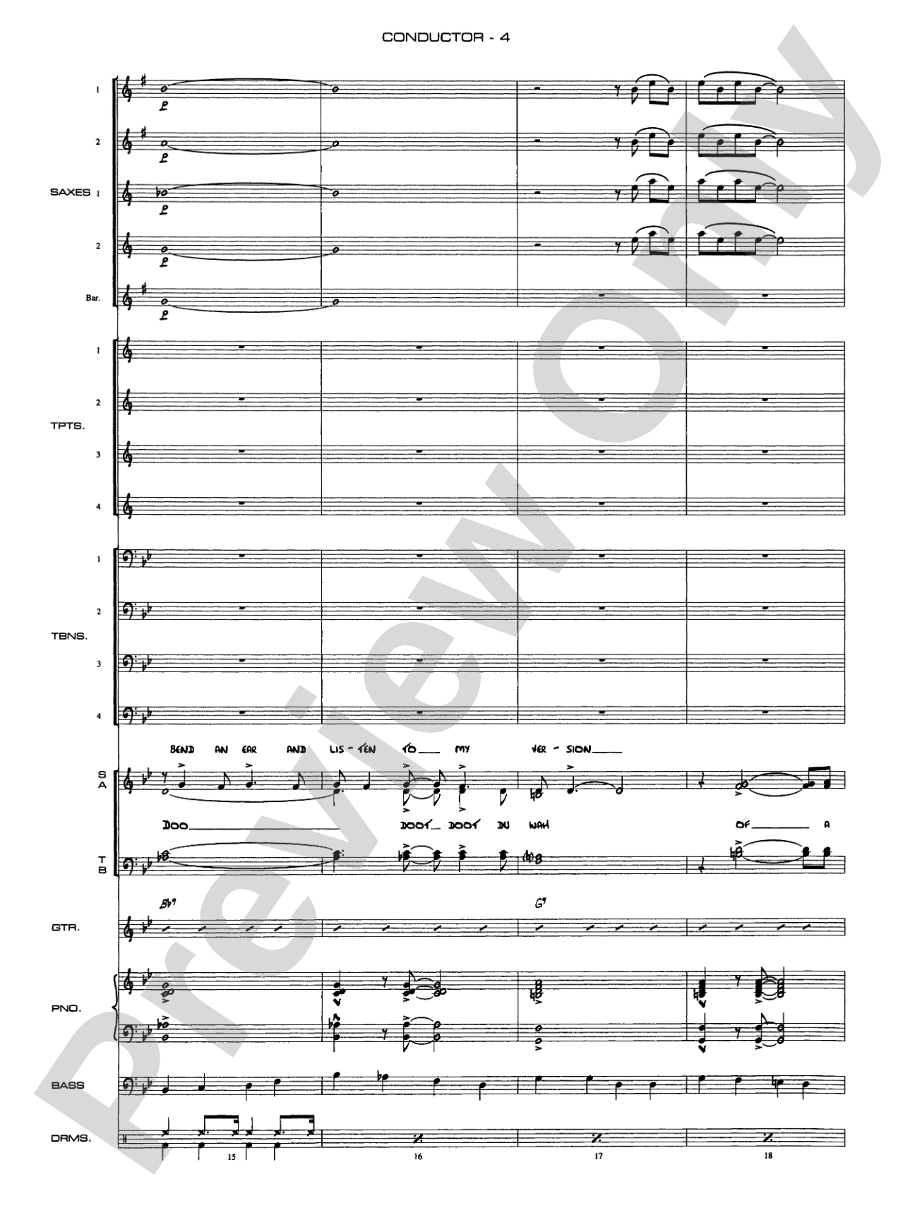 Chattanooga Choo Choo: Vocal Solo with Jazz Ensemble Conductor Score & Parts