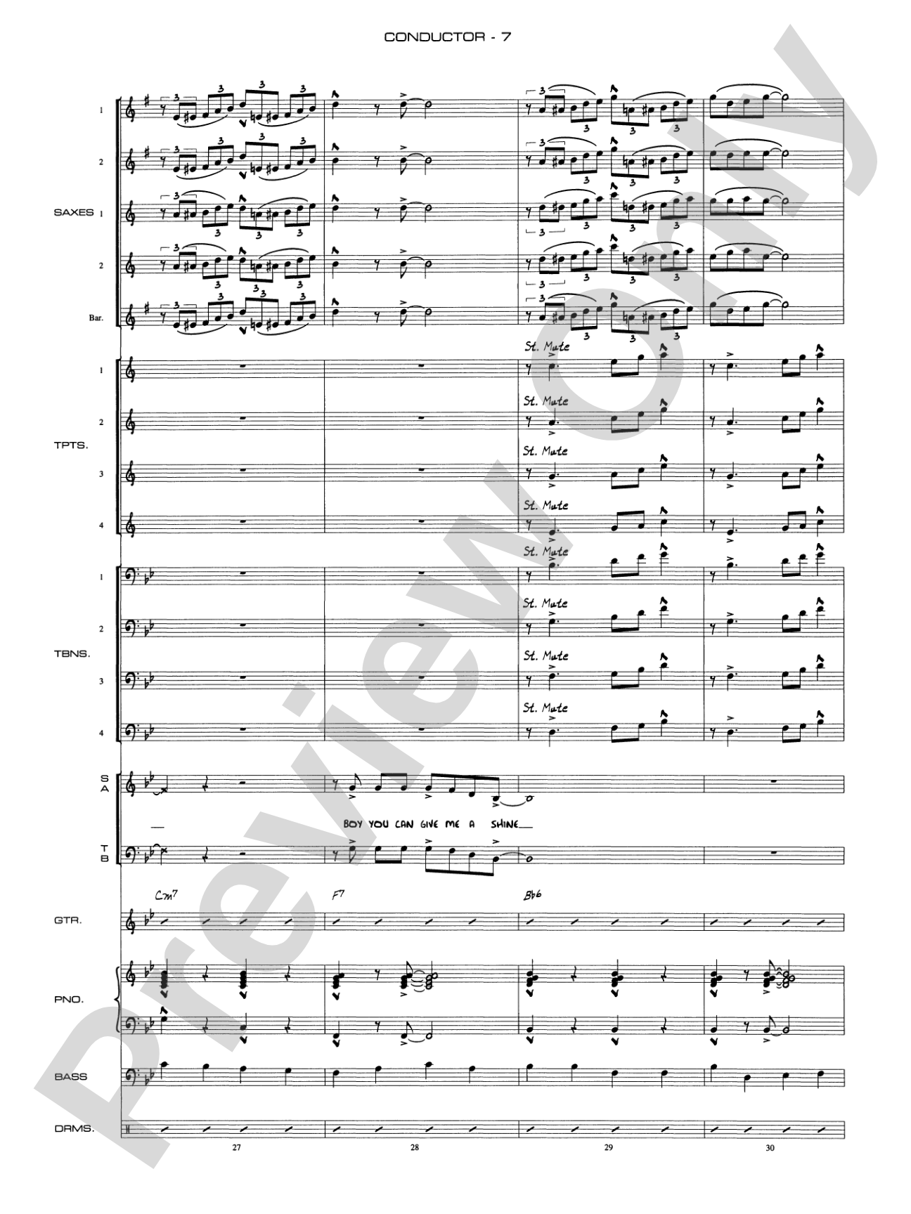 Chattanooga Choo Choo: Vocal Solo with Jazz Ensemble Conductor Score & Parts