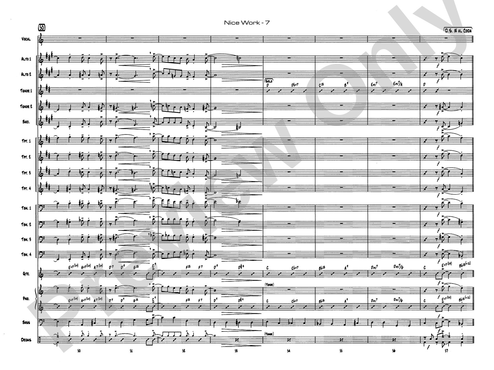 Nice Work If You Can Get It: Vocal Solo with Jazz Ensemble Conductor Score & Parts