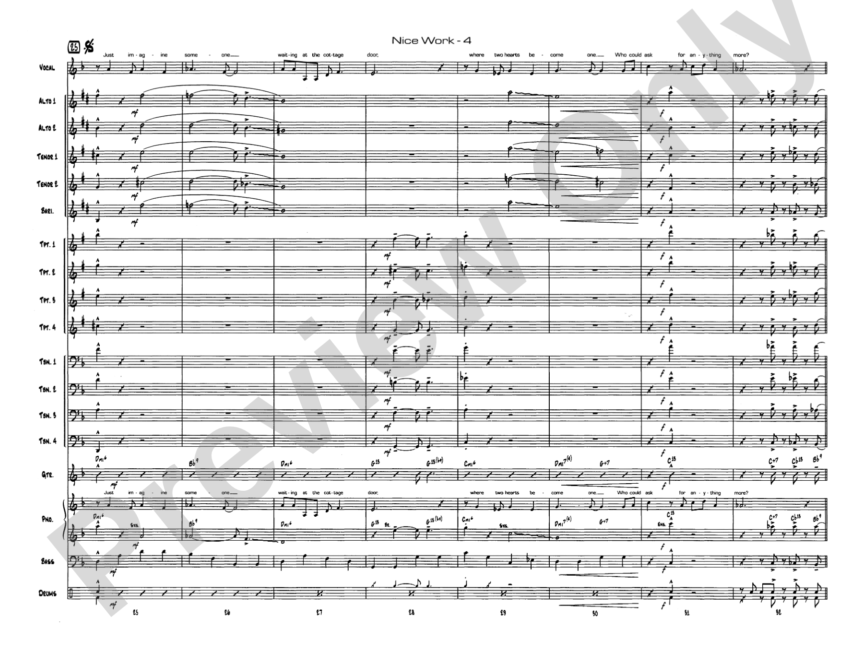 Nice Work If You Can Get It: Vocal Solo with Jazz Ensemble Conductor Score & Parts