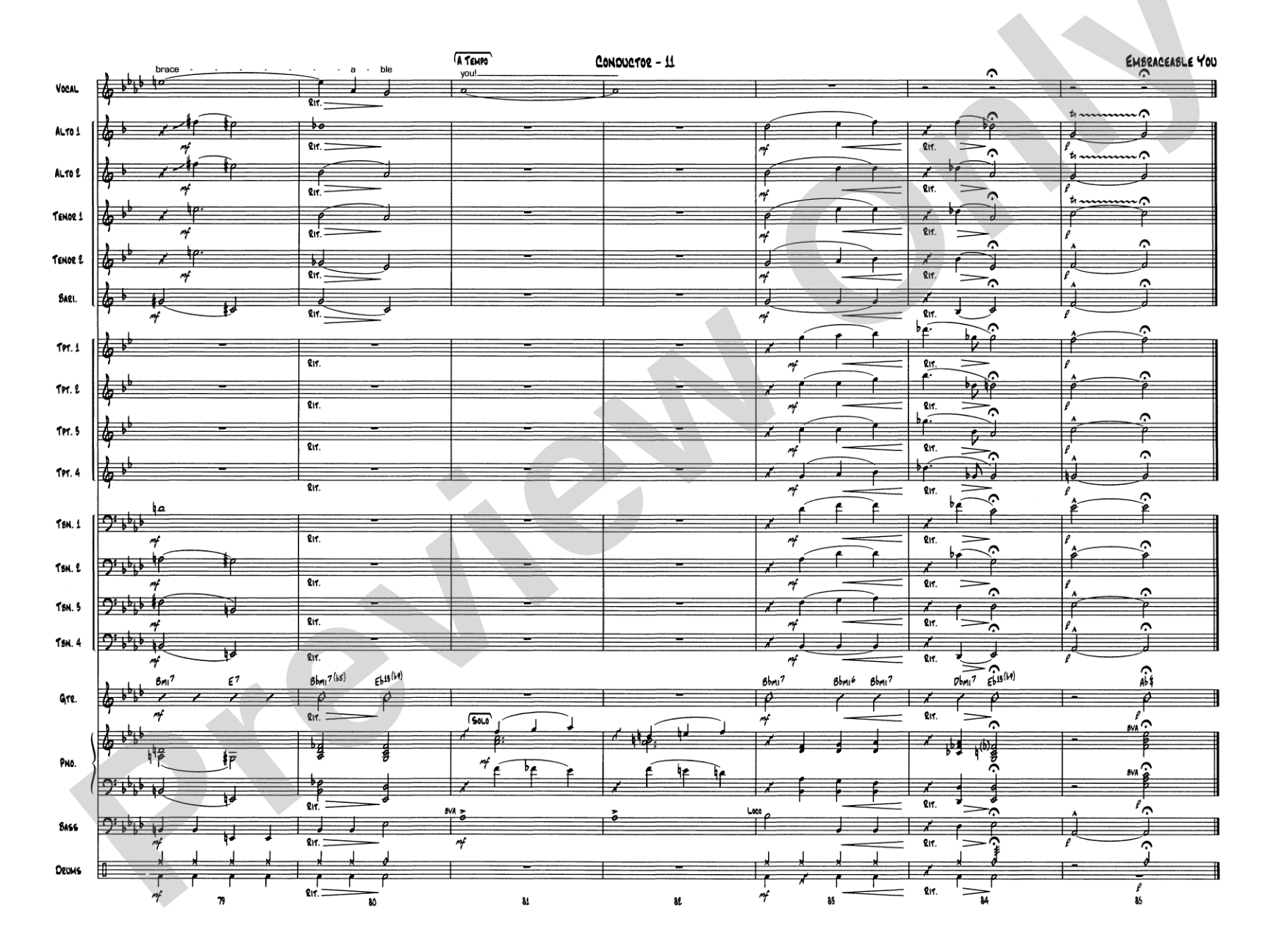 Embraceable You: Vocal Solo with Jazz Ensemble Conductor Score & Parts