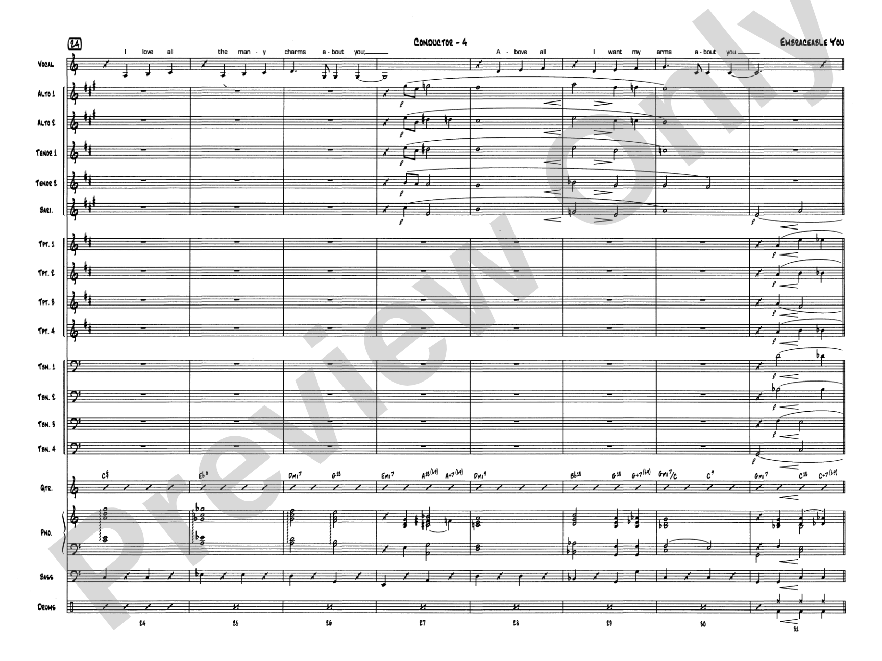 Embraceable You: Vocal Solo with Jazz Ensemble Conductor Score & Parts