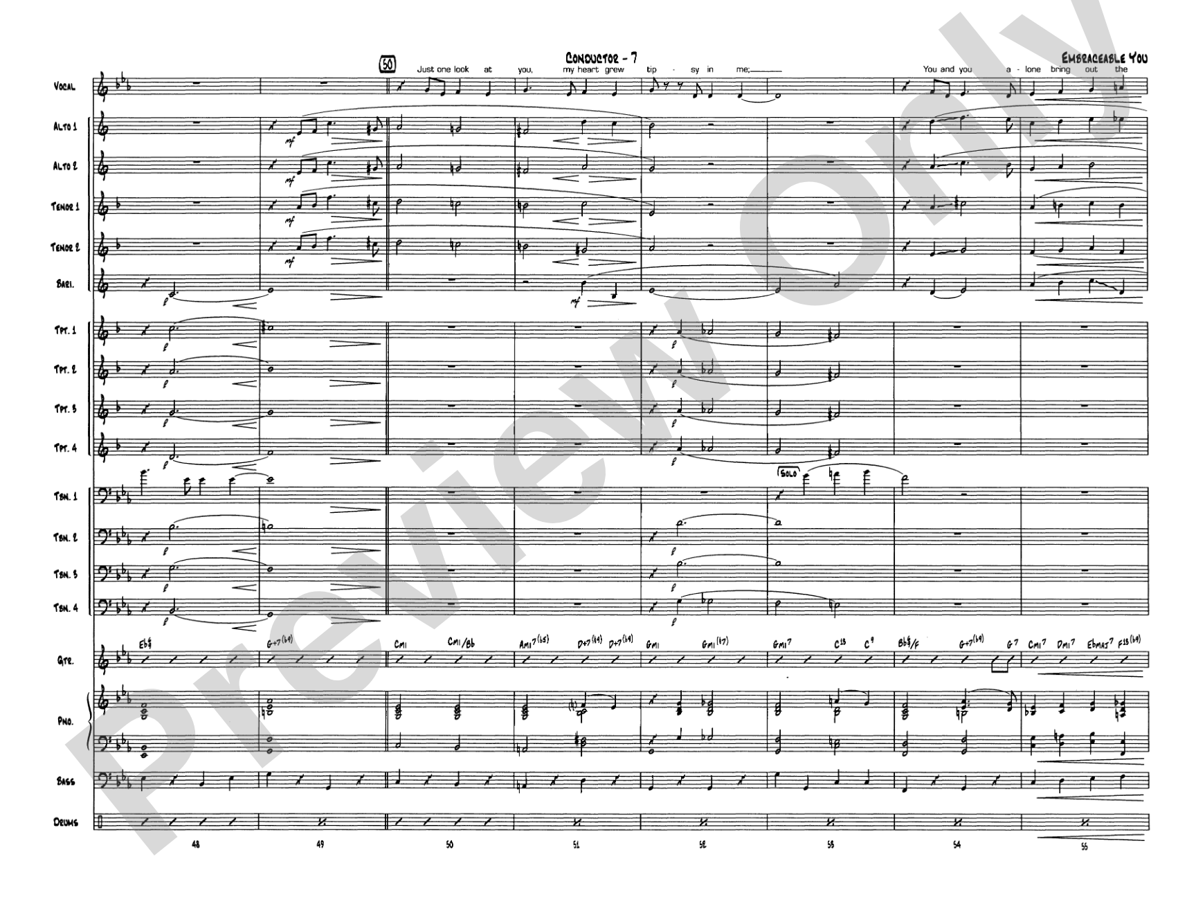Embraceable You: Vocal Solo with Jazz Ensemble Conductor Score & Parts