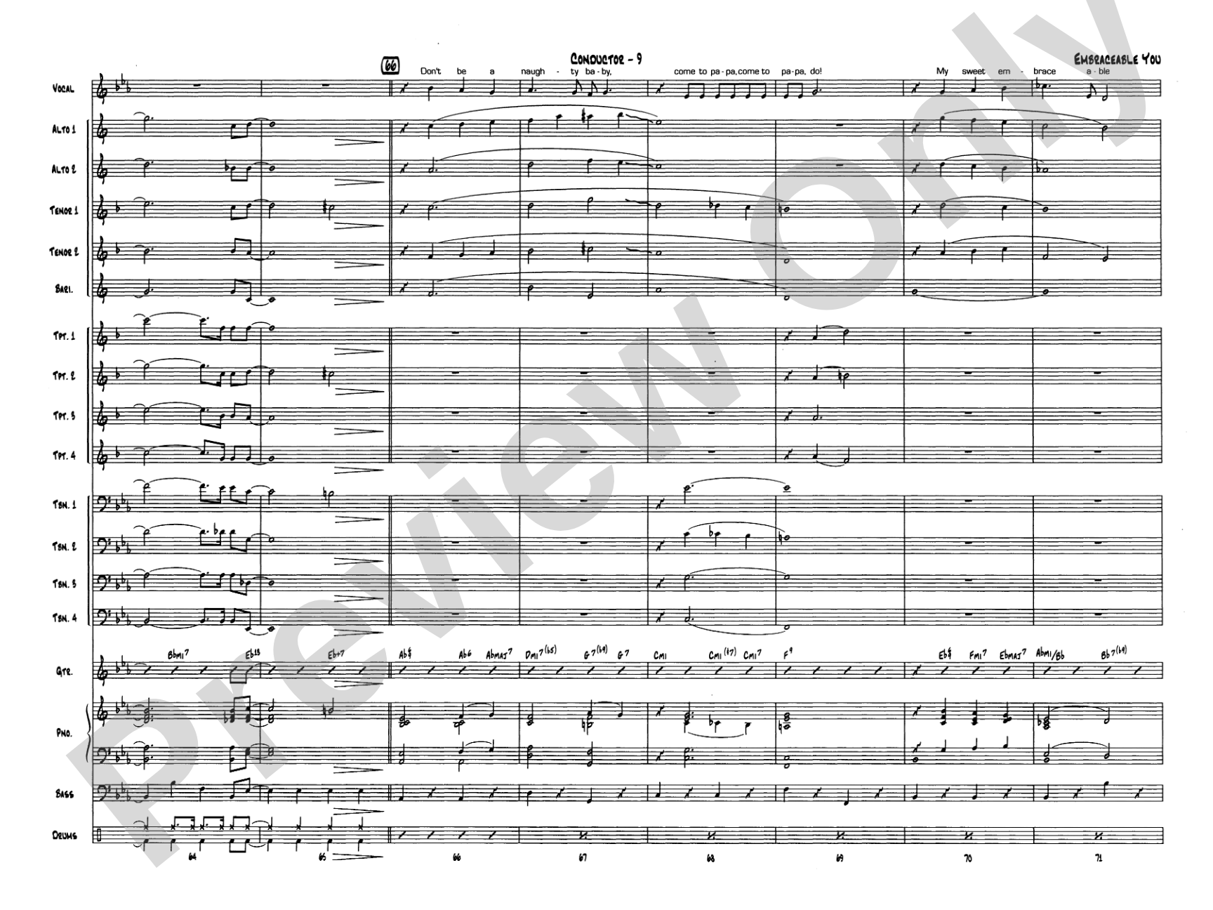 Embraceable You: Vocal Solo with Jazz Ensemble Conductor Score & Parts