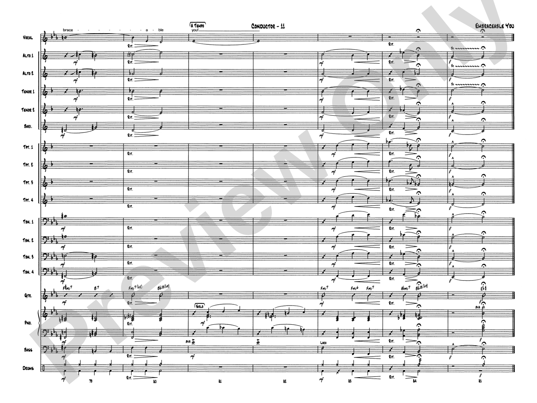 Embraceable You: Vocal Solo with Jazz Ensemble Conductor Score & Parts