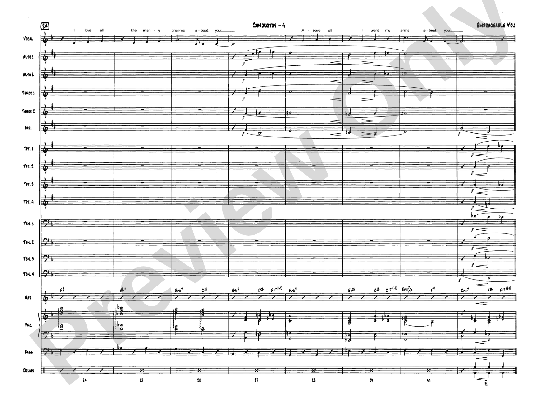 Embraceable You: Vocal Solo with Jazz Ensemble Conductor Score & Parts