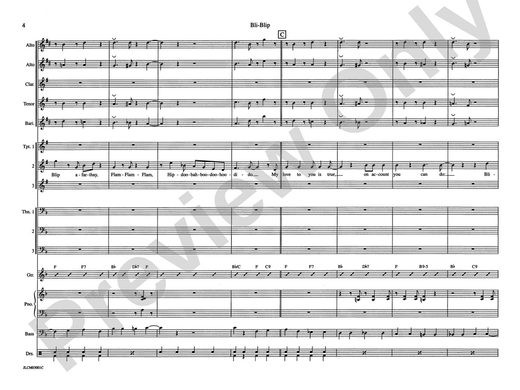 Bli-Blip (from Jump for Joy): Jazz Ensemble Conductor Score & Parts