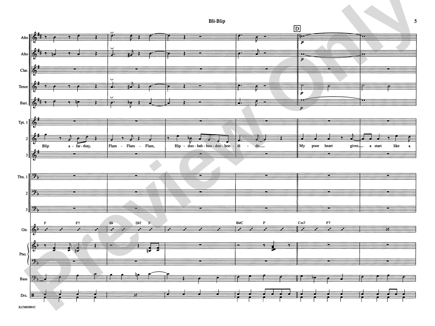 Bli-Blip (from Jump for Joy): Jazz Ensemble Conductor Score & Parts