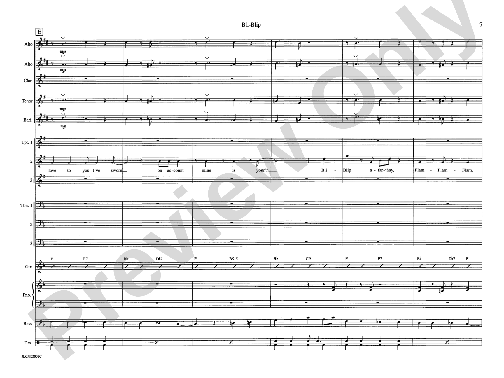 Bli-Blip (from Jump for Joy): Jazz Ensemble Conductor Score & Parts