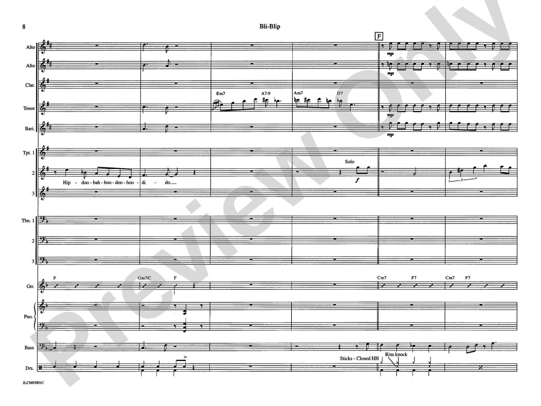 Bli-Blip (from Jump for Joy): Jazz Ensemble Conductor Score & Parts