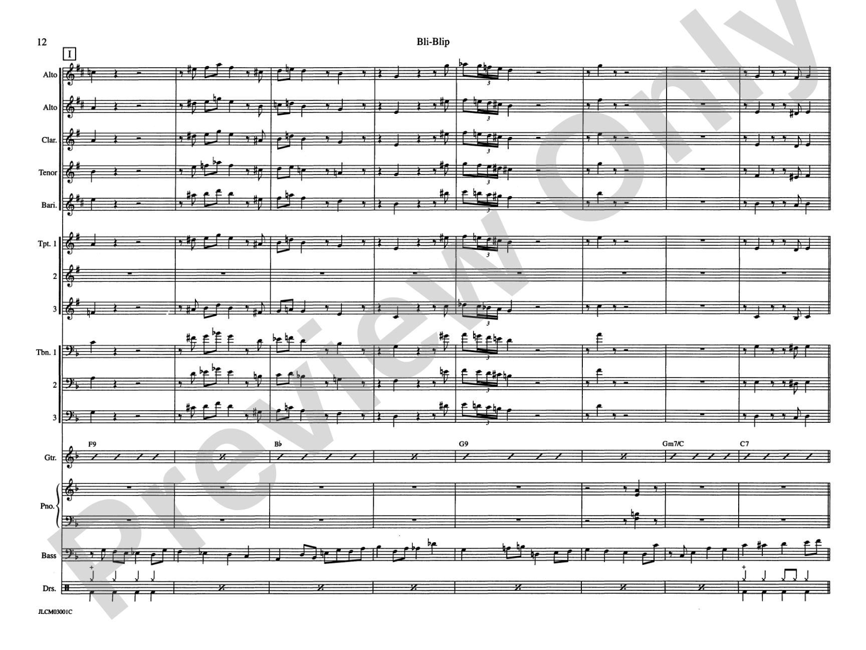Bli-Blip (from Jump for Joy): Jazz Ensemble Conductor Score & Parts