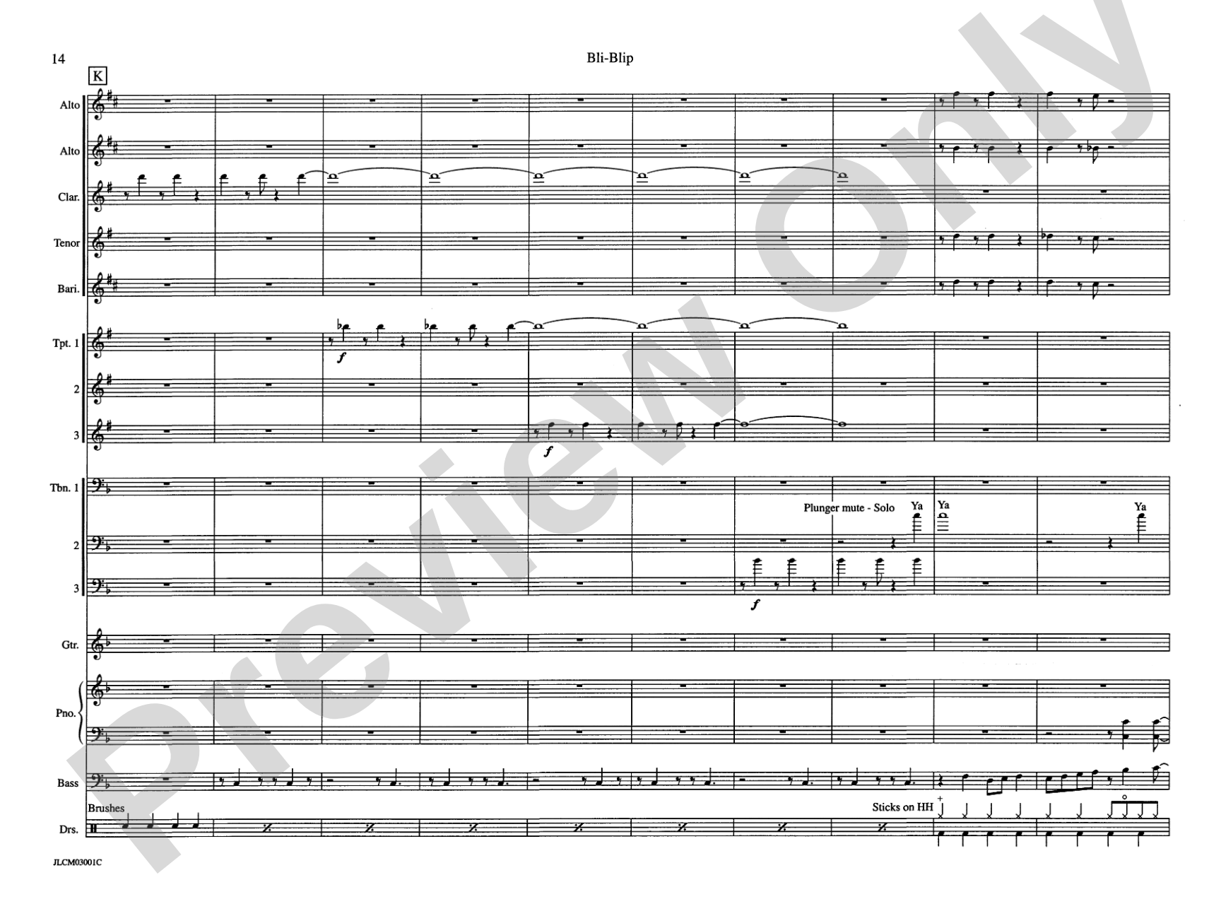 Bli-Blip (from Jump for Joy): Jazz Ensemble Conductor Score & Parts