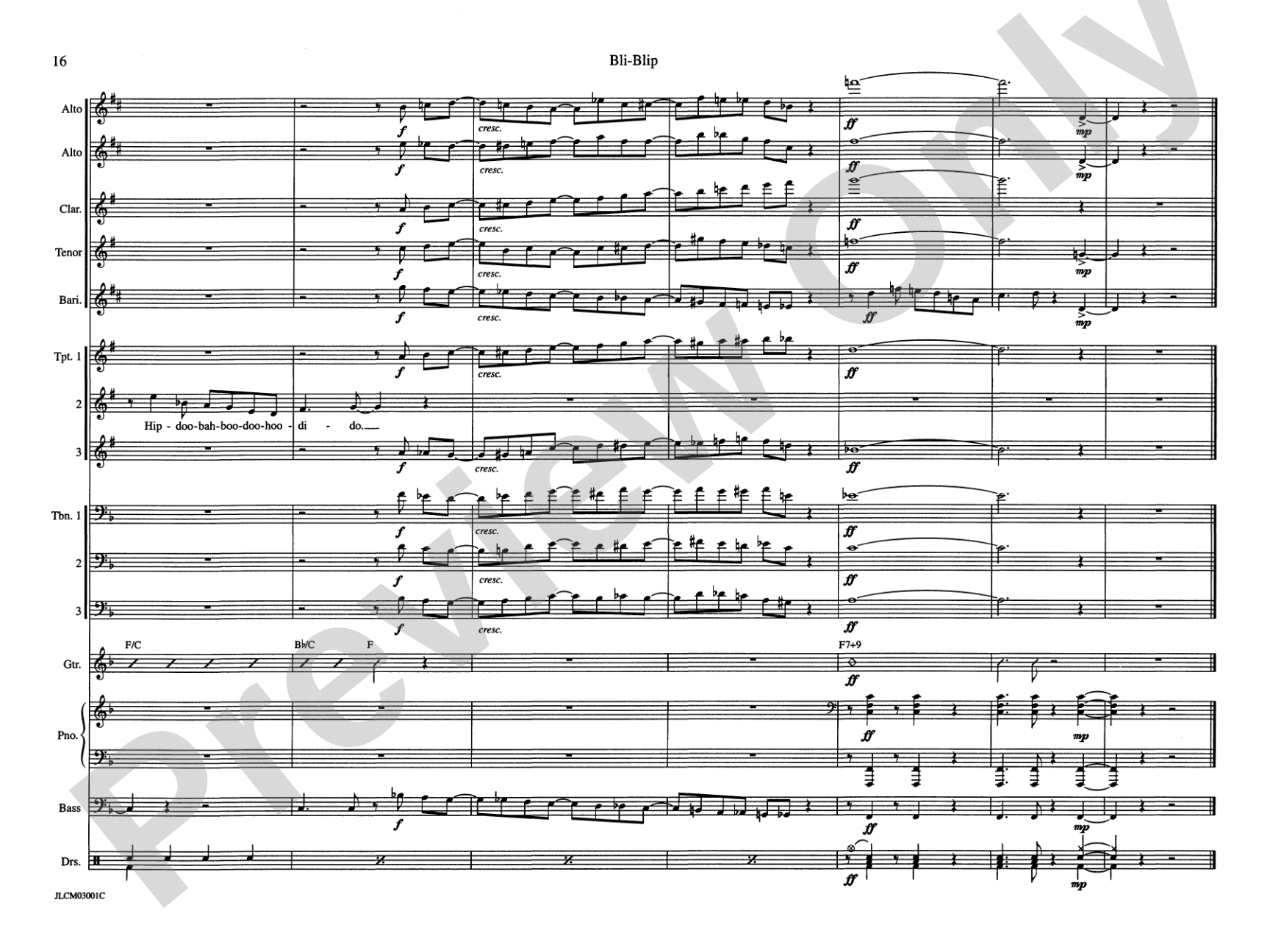 Bli-Blip (from Jump for Joy): Jazz Ensemble Conductor Score & Parts