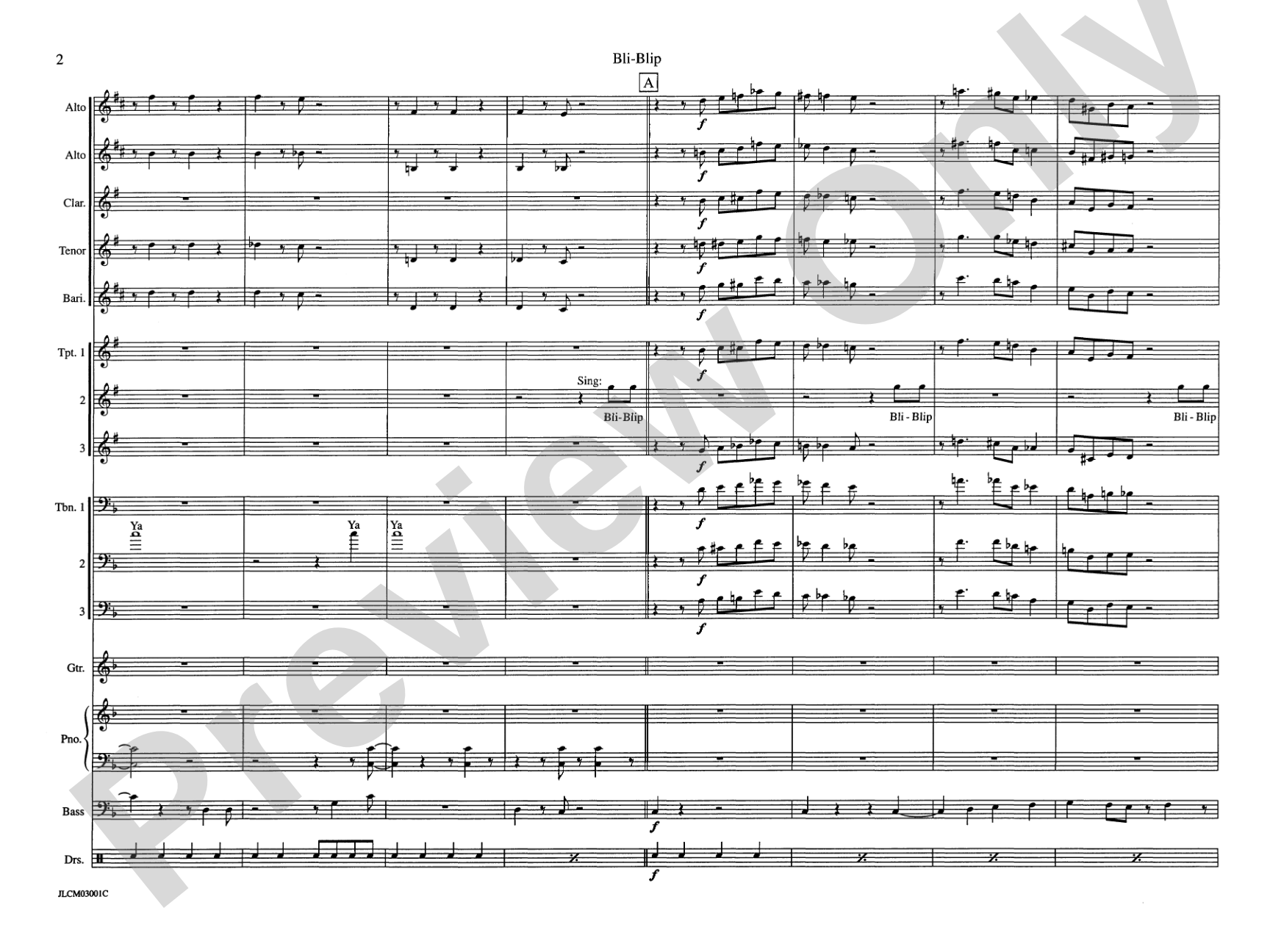 Bli-Blip (from Jump for Joy): Jazz Ensemble Conductor Score & Parts