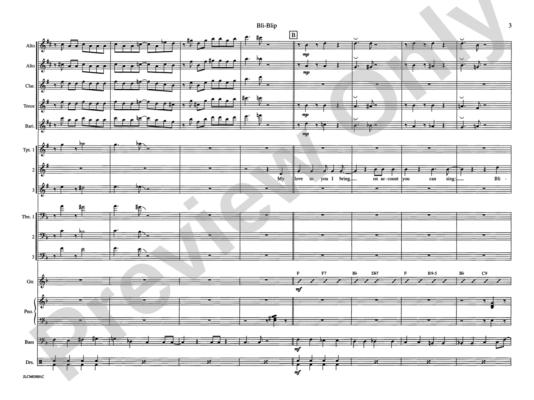 Bli-Blip (from Jump for Joy): Jazz Ensemble Conductor Score & Parts