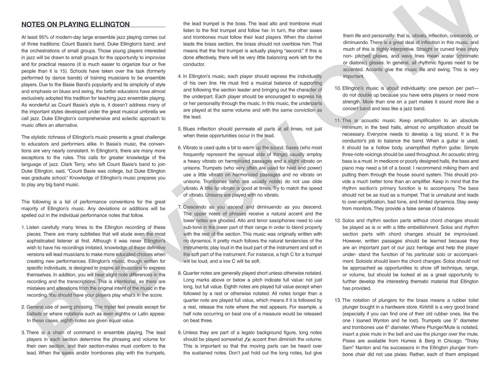 Diminuendo and Crescendo in Blue: Jazz Ensemble Conductor Score & Parts