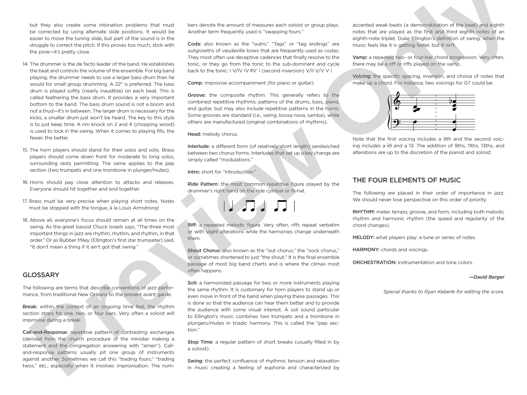 Across the Track Blues: Jazz Ensemble Conductor Score & Parts