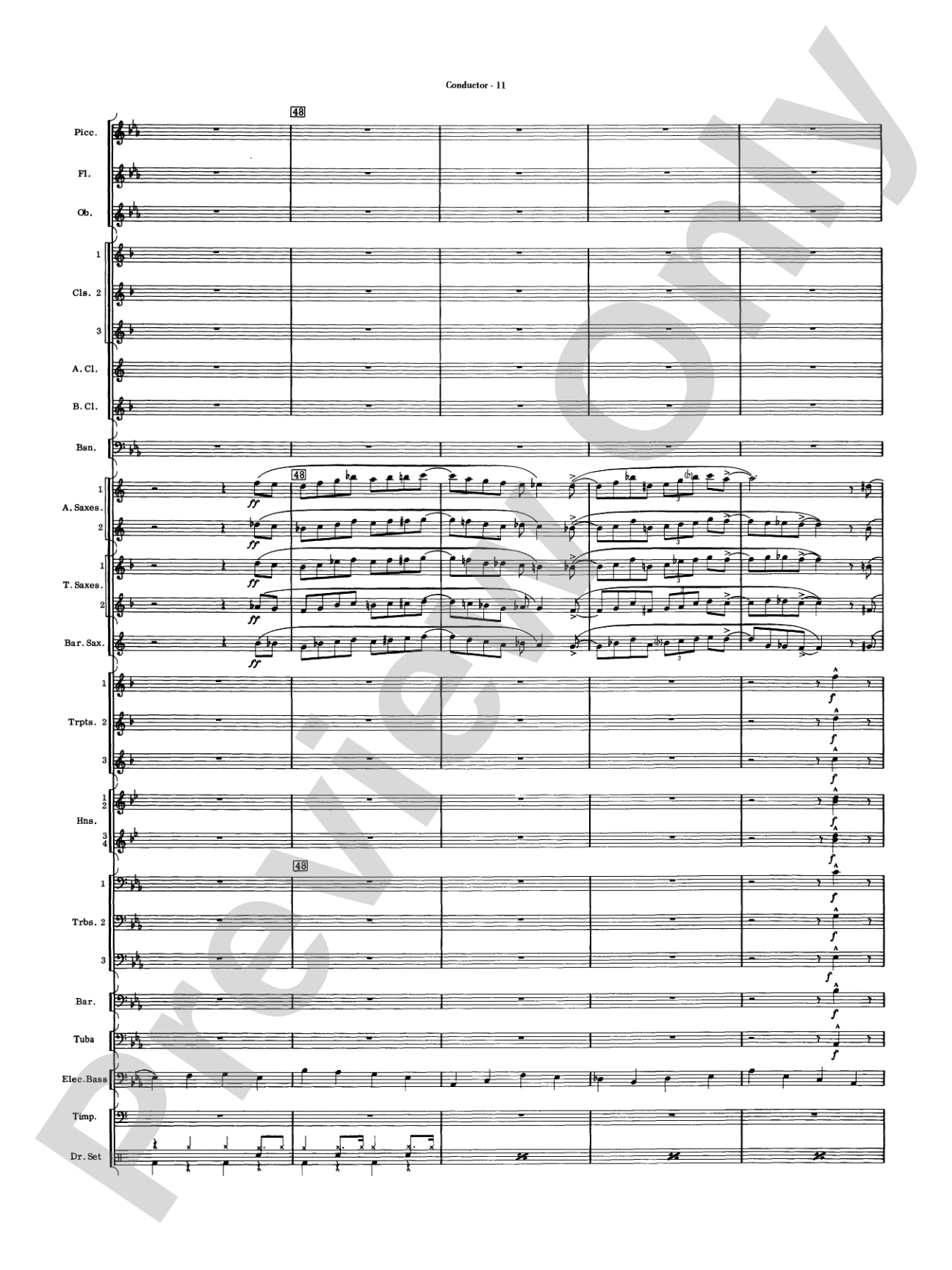 Five to Go: Concert Band Conductor Score & Parts