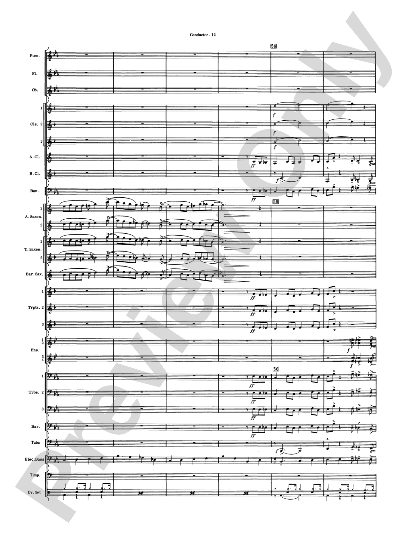 Five to Go: Concert Band Conductor Score & Parts