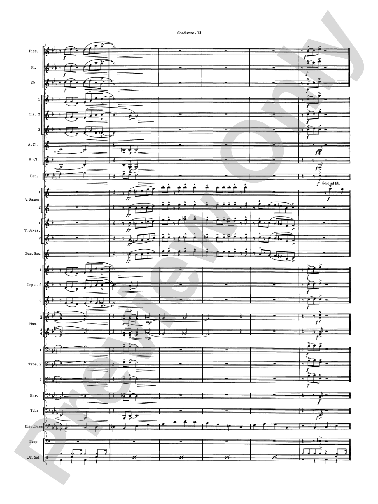 Five to Go: Concert Band Conductor Score & Parts